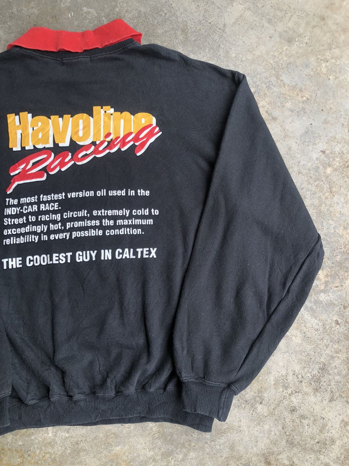 Vintage 💥Vintage Caltex Havoline Racing Big Logo Poem Sweatshirt Size US M / EU 48-50 / 2 - 13 Thumbnail