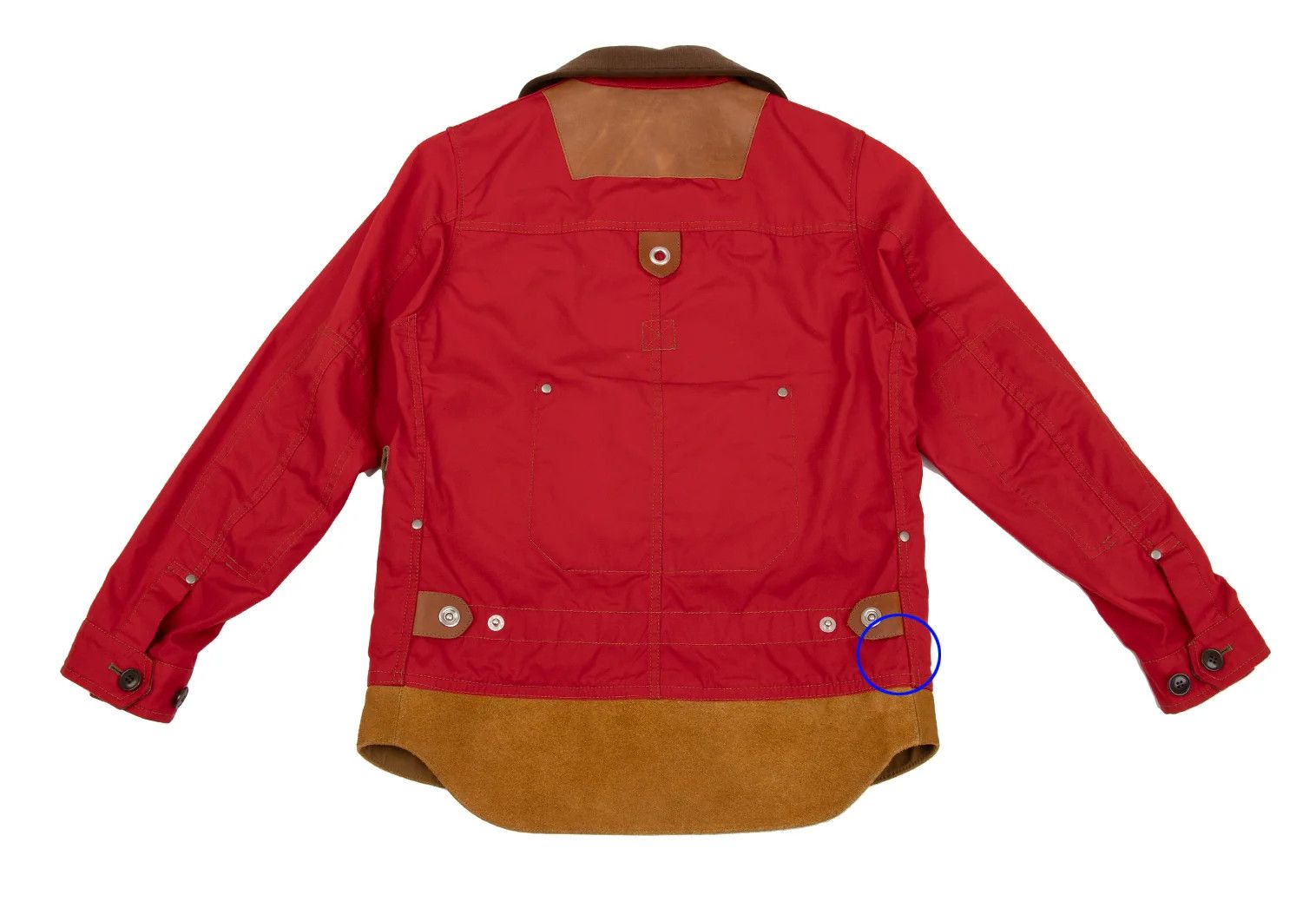 Junya Watanabe Reversible Leather Panel Jacket in Red-Brown, Size XS Size US XS / EU 42 / 0 - 16 Thumbnail