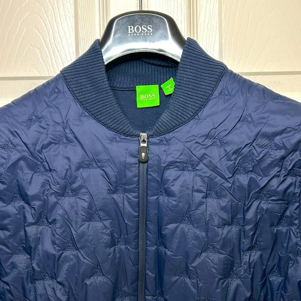 Hugo Boss BOSS GREEN Front Zip Knit Mix with Quilted - Med - Navy Size US M / EU 48-50 / 2 - 2 Thumbnail