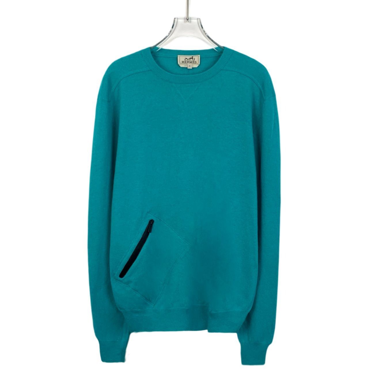 Hermes Hermes Blue Wool-Cashmere Round-Neck Knitted Sweater M Size US M / EU 48-50 / 2 - 1 Thumbnail