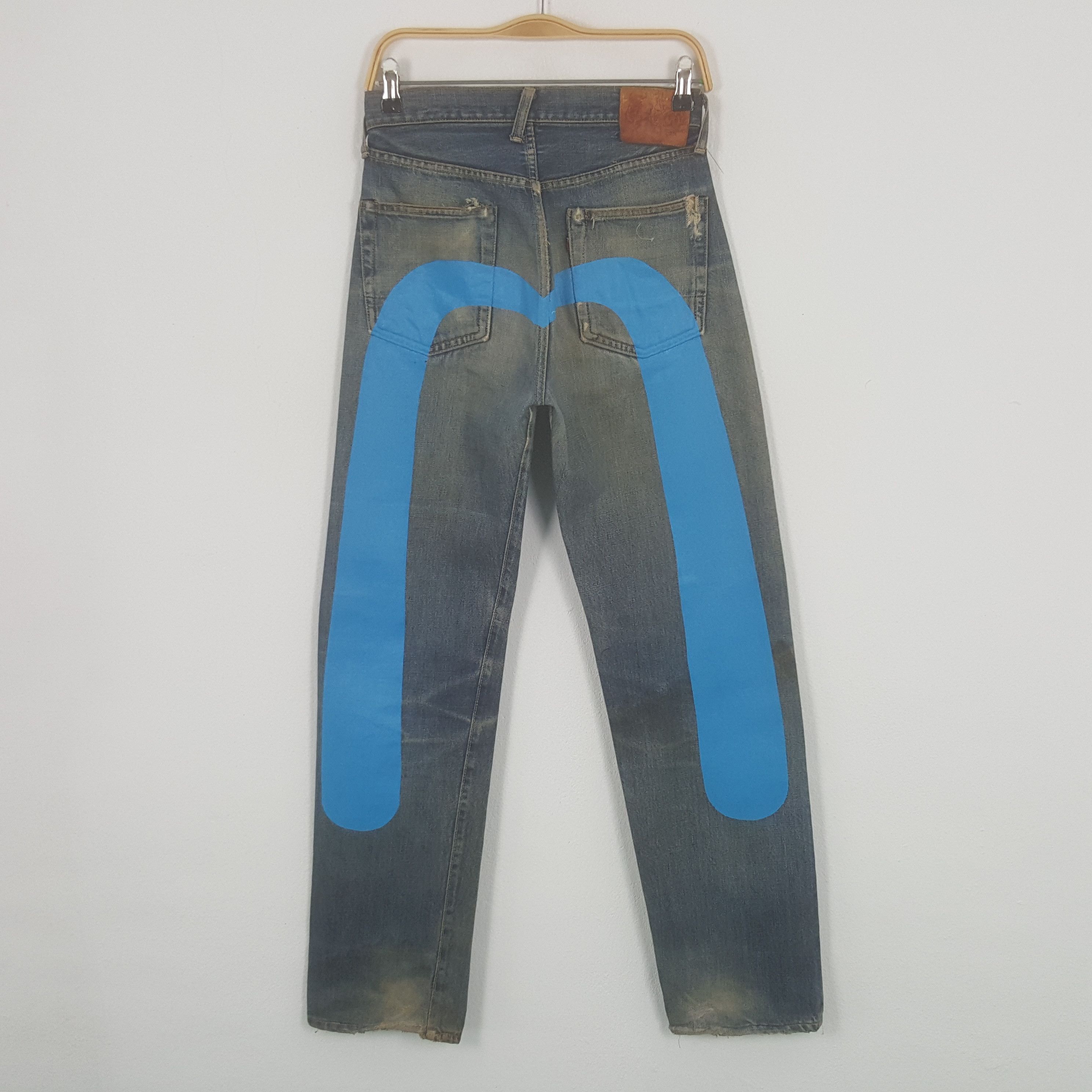 Vintage Evis Japan Selvedge Custom Art Daicock Denim Jeans
