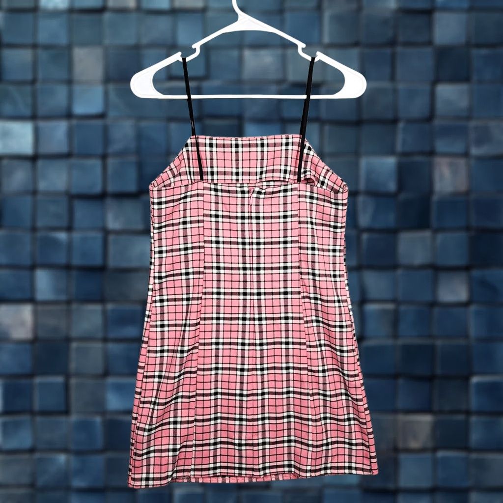 Urban Outfitters VINTAGE? No—not Vintage. Urban Outfitters Pink Plaid Sleeveless Mini XS Dress Women Size XS / US 0-2 / IT 36-38 - 1 Thumbnail