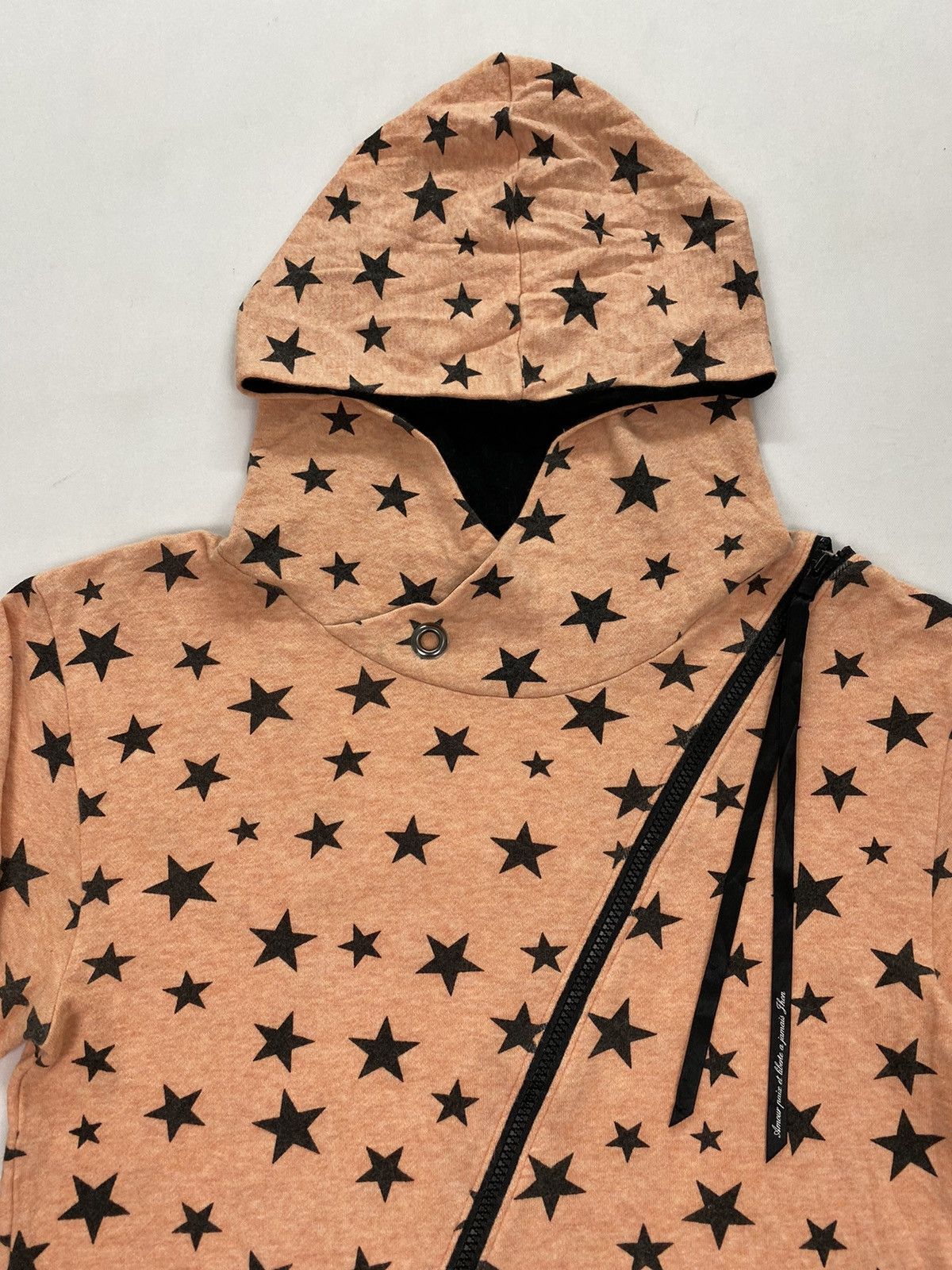 Japanese Brand Rovtski Allover Print Asymmetric Hoodie Size US XS / EU 42 / 0 - 5 Thumbnail