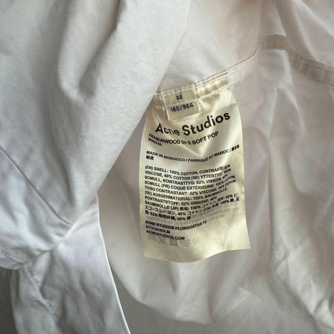 Acne Studios Acne Studios Button Up Shirt Shortsleeve White Minimalist Size US M / EU 48-50 / 2 - 5 Thumbnail