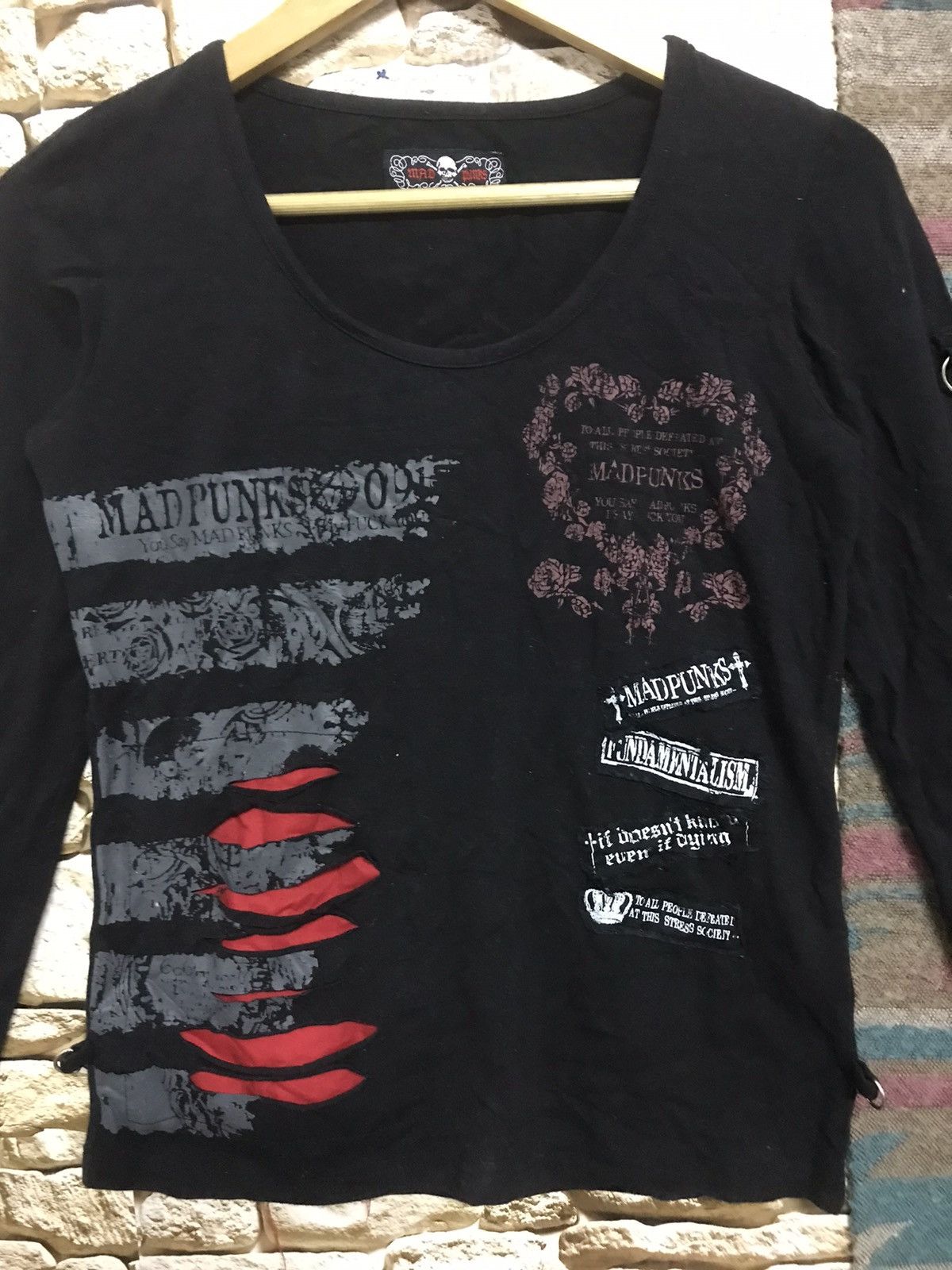 Seditionaries Mad Punks Mad Girl Long Sleeve Shirt Size M / US 6-8 / IT 42-44 - 3 Thumbnail
