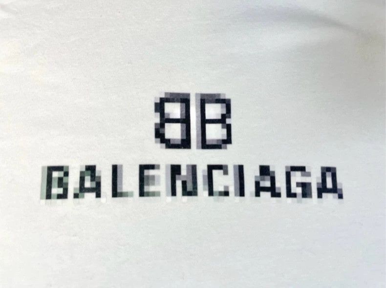 Balenciaga Balenciaga White double B mosaic monogram logo short sleeve Size US S / EU 44-46 / 1 - 3 Thumbnail