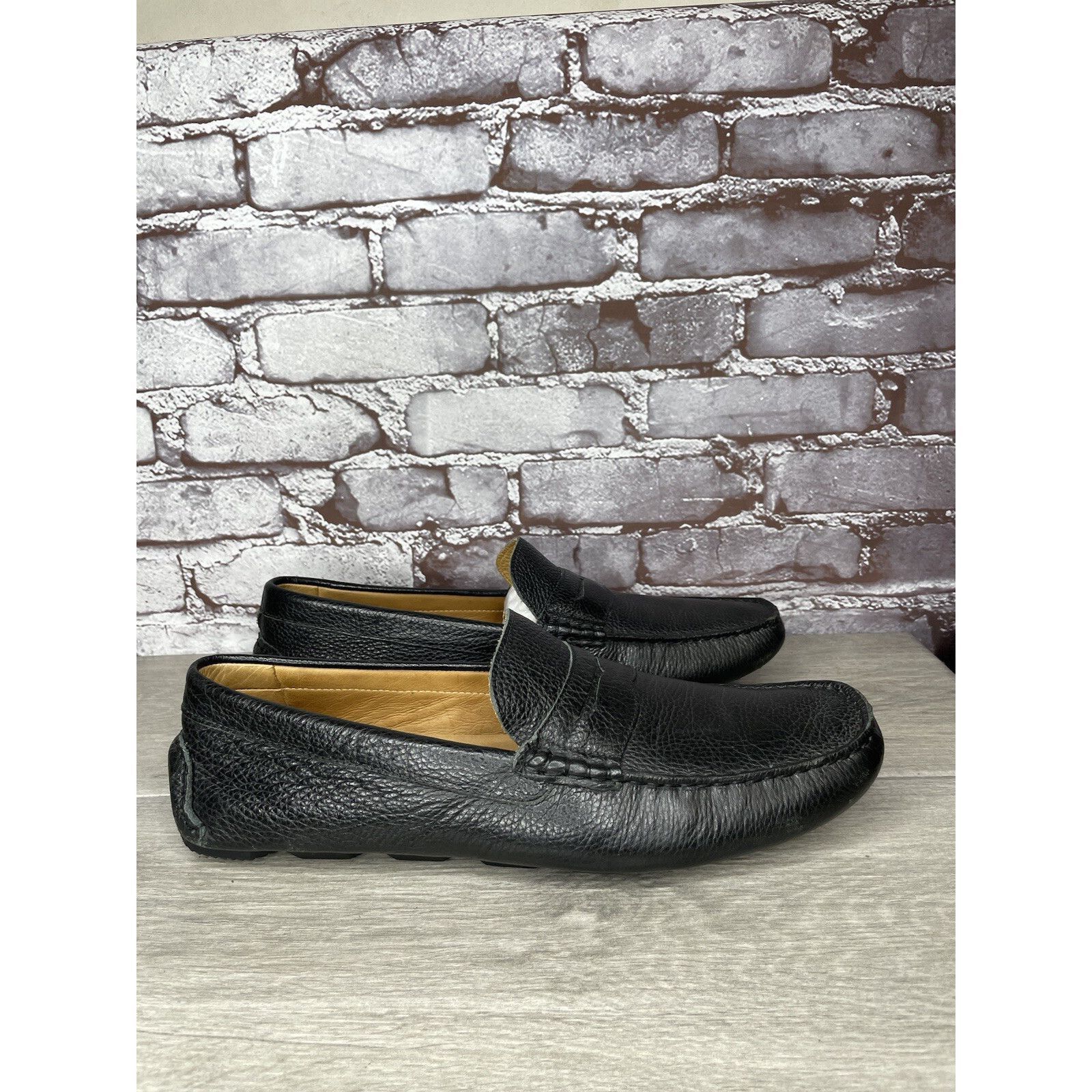 1901 1901 Black Leather Penny Loafers Slip On Driving Shoes Men’s Size US 13 / EU 46 - 9 Thumbnail