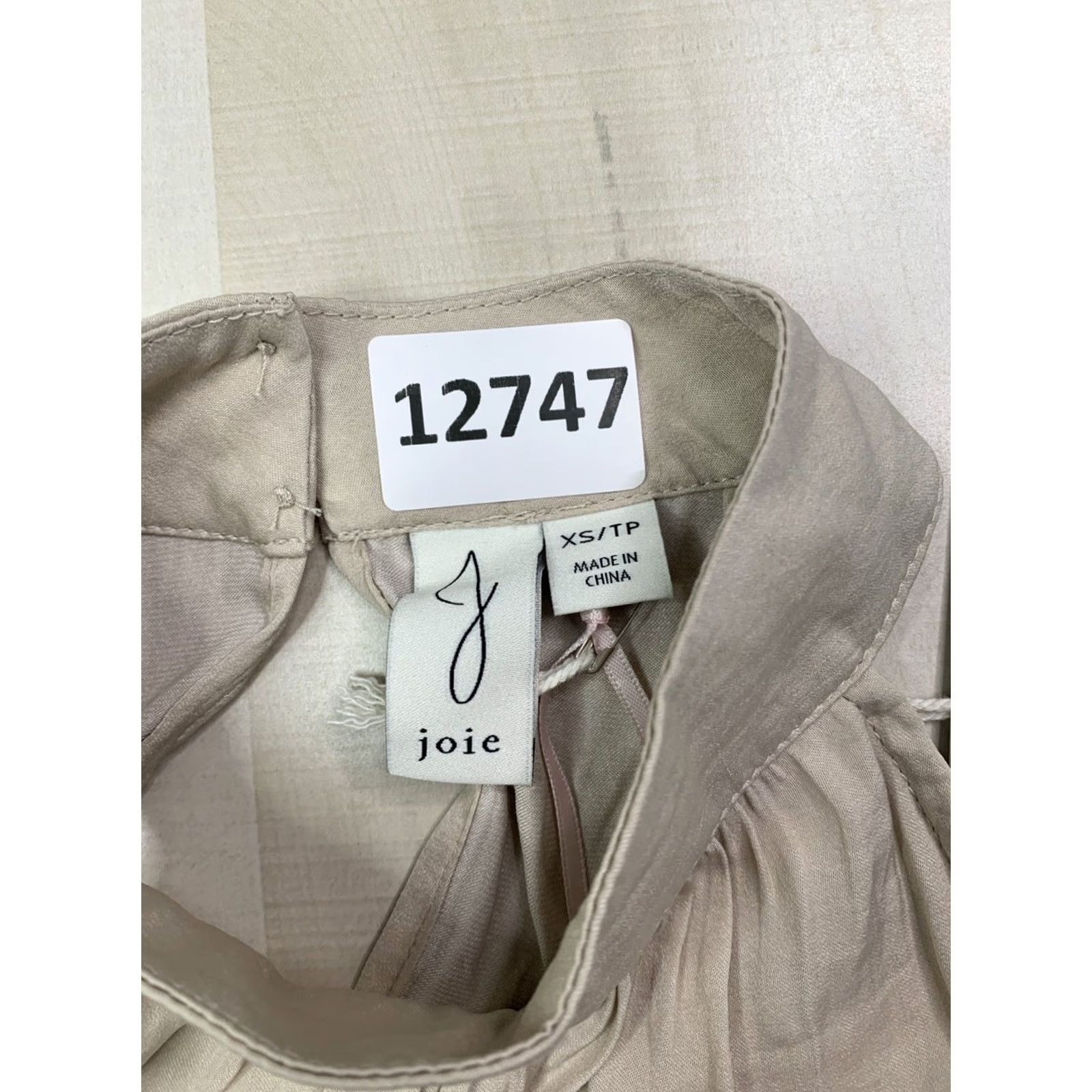 Joie VINTAGE Joie Tank Top Satin High Neck XS Beige Women Regular XS Size XS / US 0-2 / IT 36-38 - 5 Thumbnail