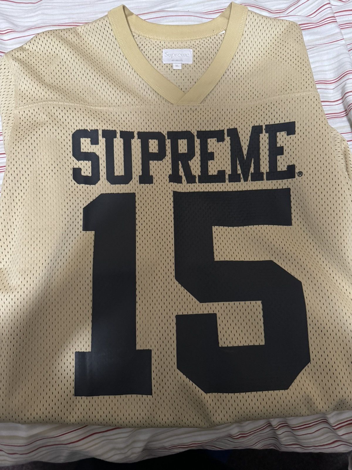 image of Supreme Tournament Of Roses Football Jersey Size XL in Khaki, Men's