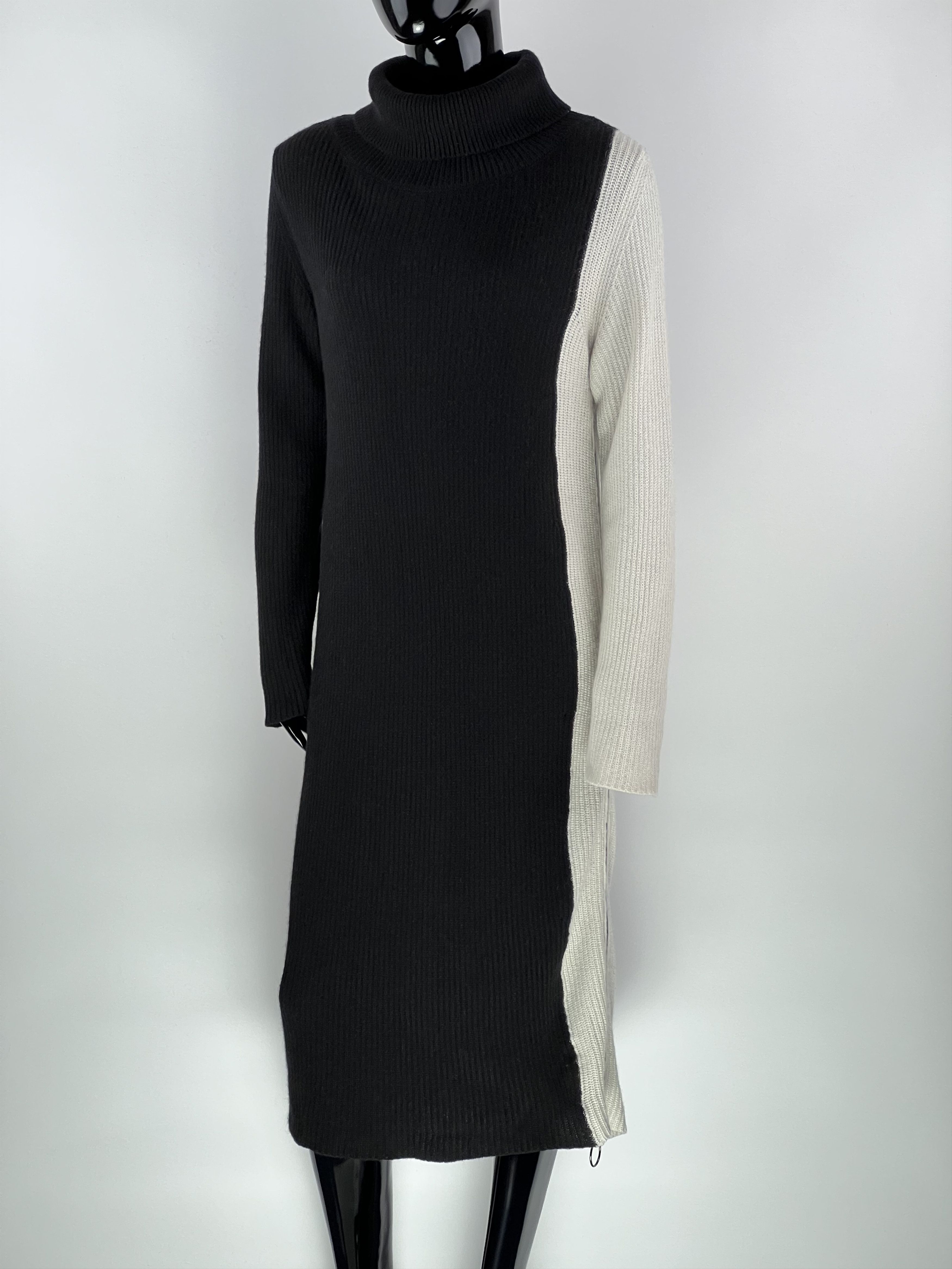 Other Kaos Ribbed Turtleneck Dress Zipped Wool Angora Cashmere S/M Size S / US 4 / IT 40 - 1 Thumbnail