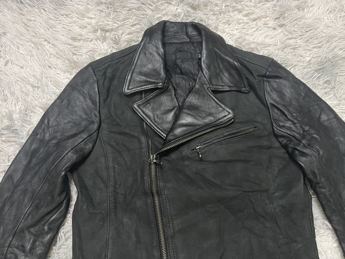 2000s GOSTAR DE FUGA COWHIDE AND SHEEP LEATHER JACKET RARE