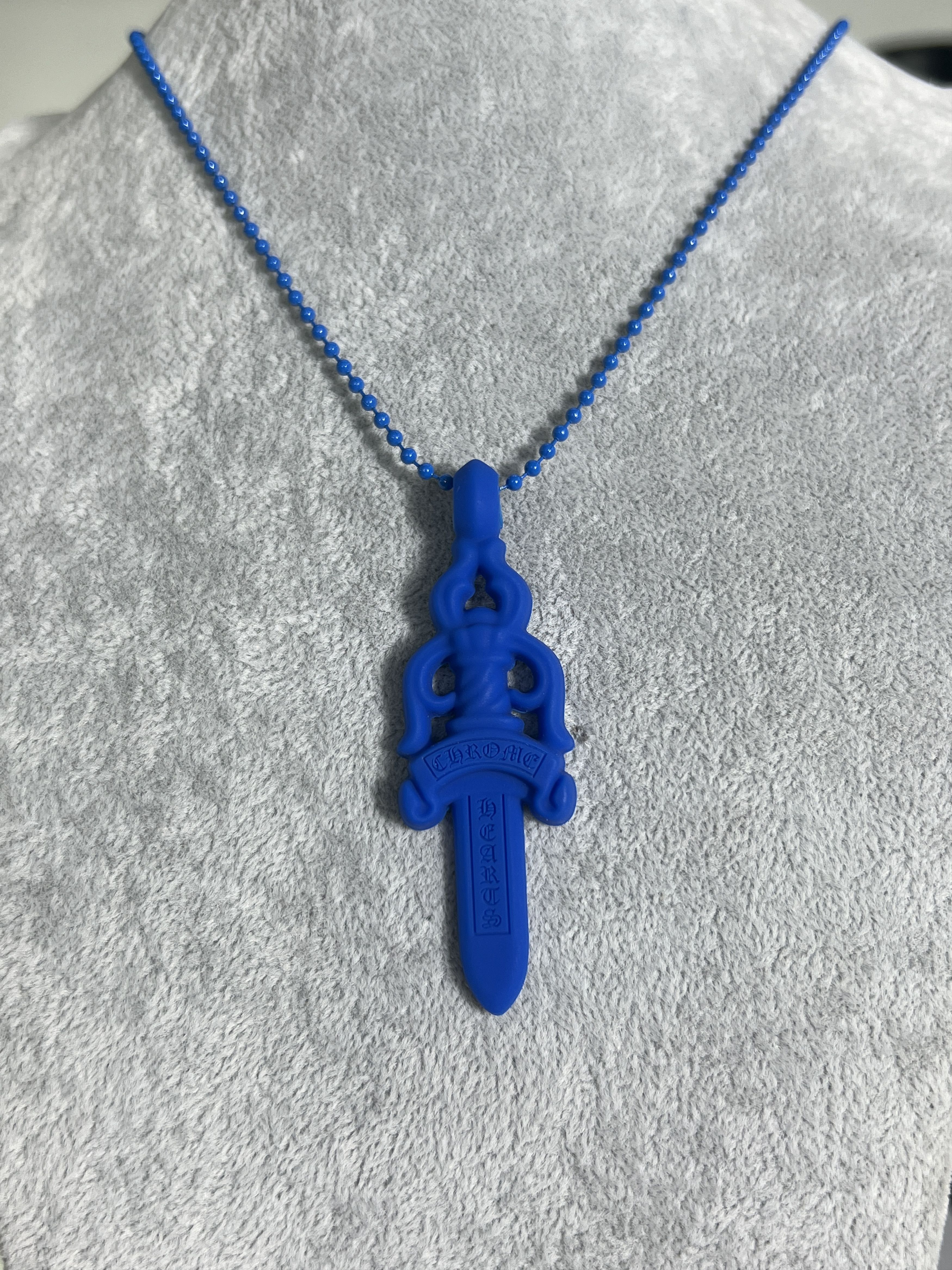 Chrome Hearts Chrome Hearts Blue Dagger Pendant Necklace 2023 Size ONE SIZE - 1 Thumbnail