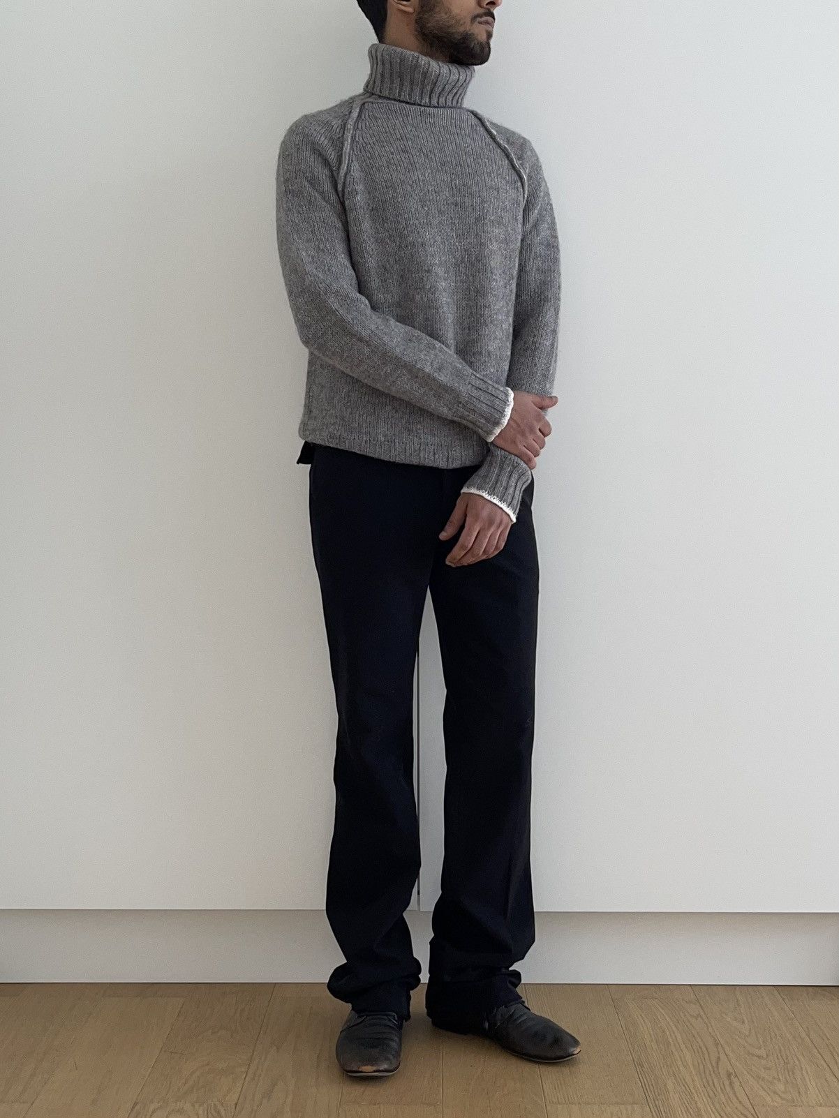 Neil Barrett Neil Barrett Fall 2003 Grey Alpaca Turtleneck Knitsweater Size US M / EU 48-50 / 2 - 9 Thumbnail