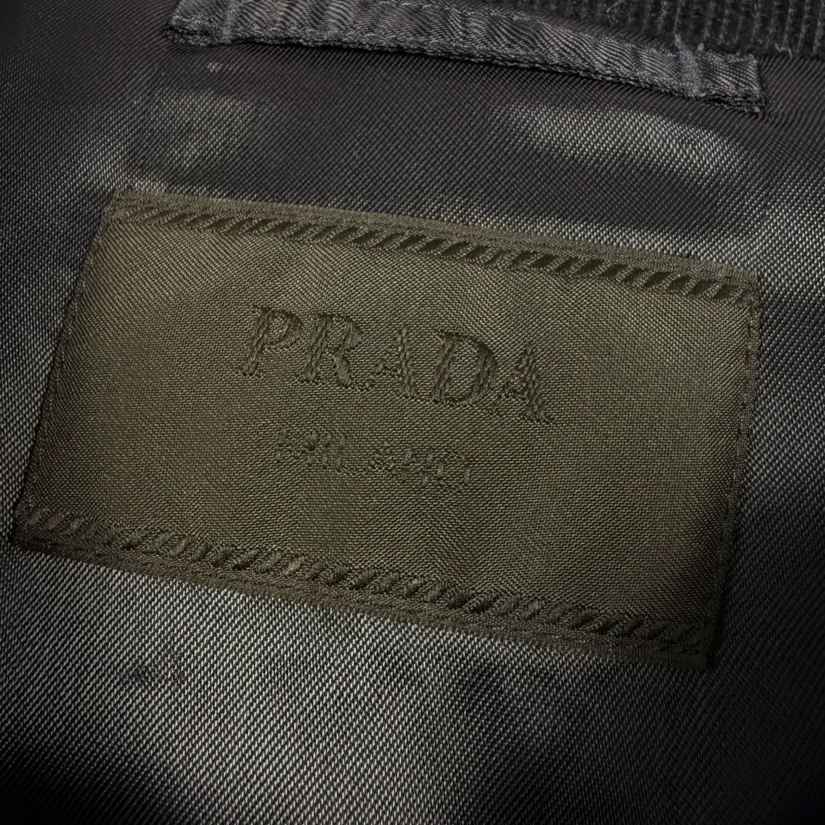 Prada Prada Corduroy Logo Snap Button Up ‘Navy’ Shirt Jacket Size US XXL / EU 58 / 5 - 5 Thumbnail