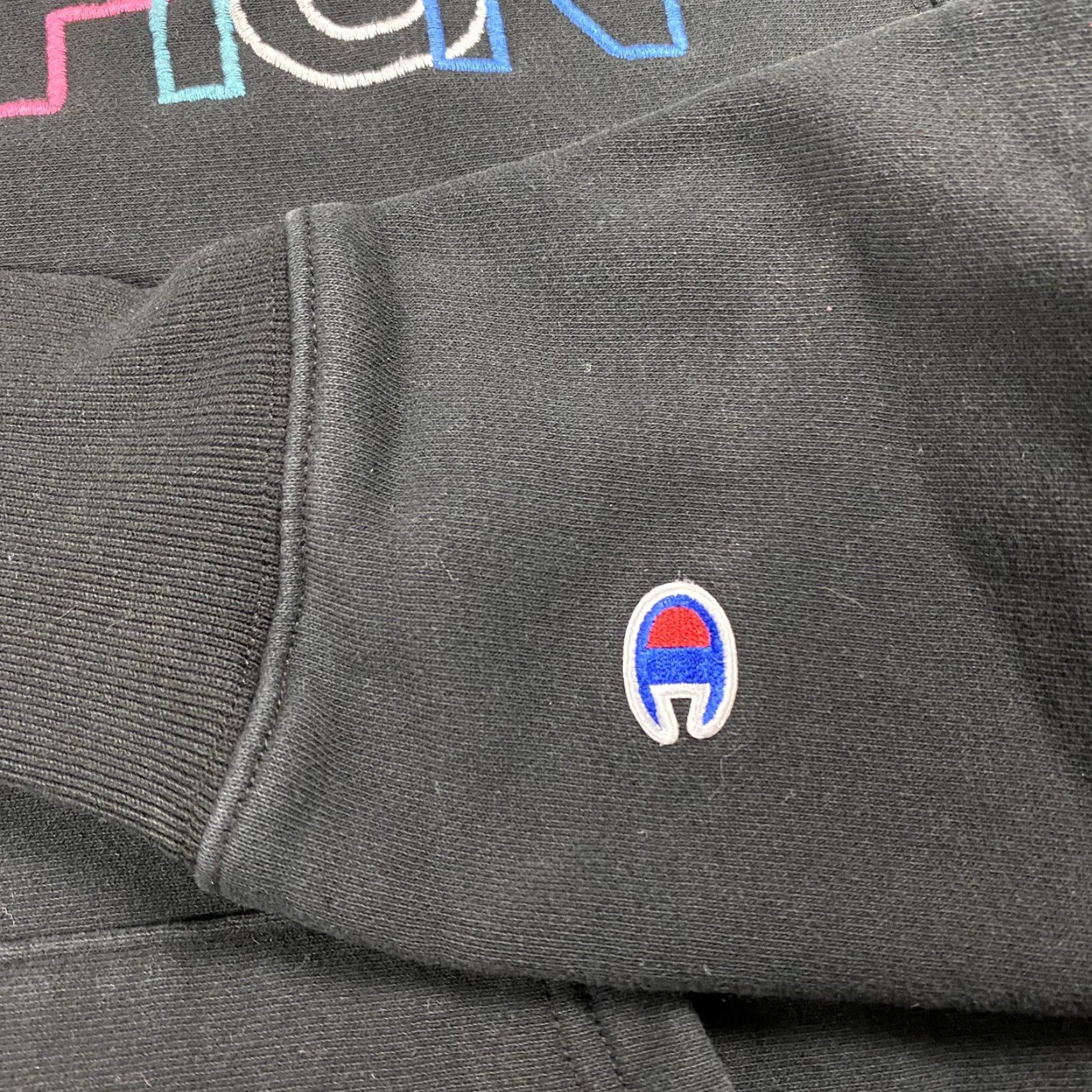 Champion VINTAGE Champion Reverse Weave Spello ut Embroidered Black Hoodie Adult Small Pullover Size US S / EU 44-46 / 1 - 3 Thumbnail