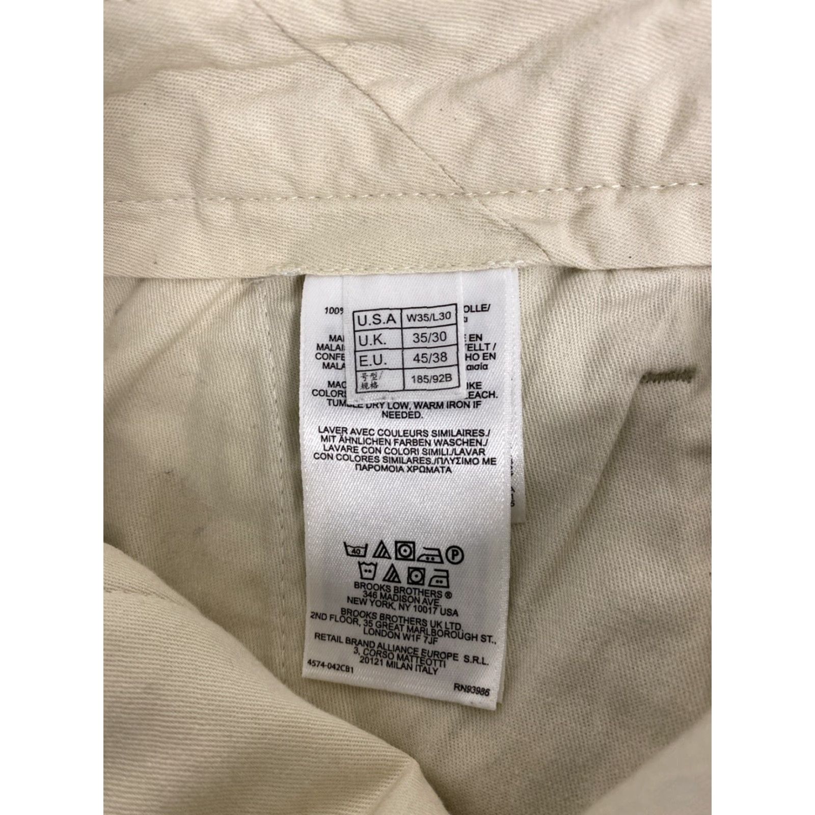 Brooks Brothers VINTAGE Brooks Brothers Men's Chino Pants Size 35X30 Cotton Tan Casual Business Workwear Size US 35 - 7 Thumbnail