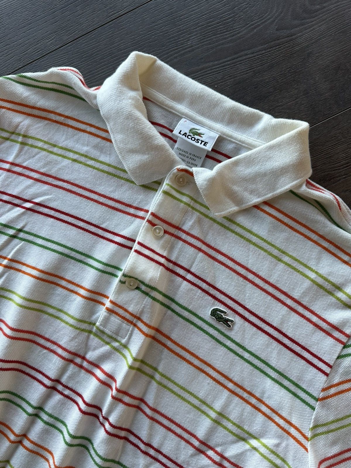 Lacoste Vintage Lacoste Candy Striped Polo Size US L / EU 52-54 / 3 - 1 Thumbnail