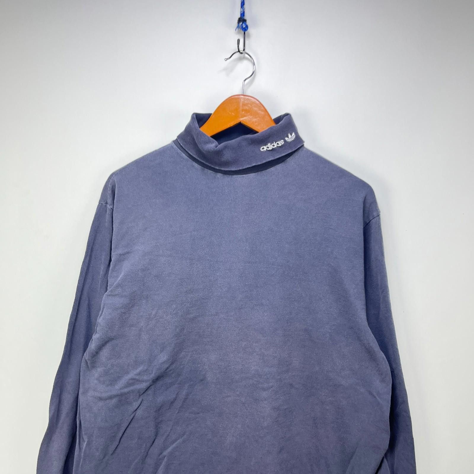 Adidas Vintage 80s Faded Adidas Turtleneck Long Sleeve Shirt Large Size US L / EU 52-54 / 3 - 2 Thumbnail