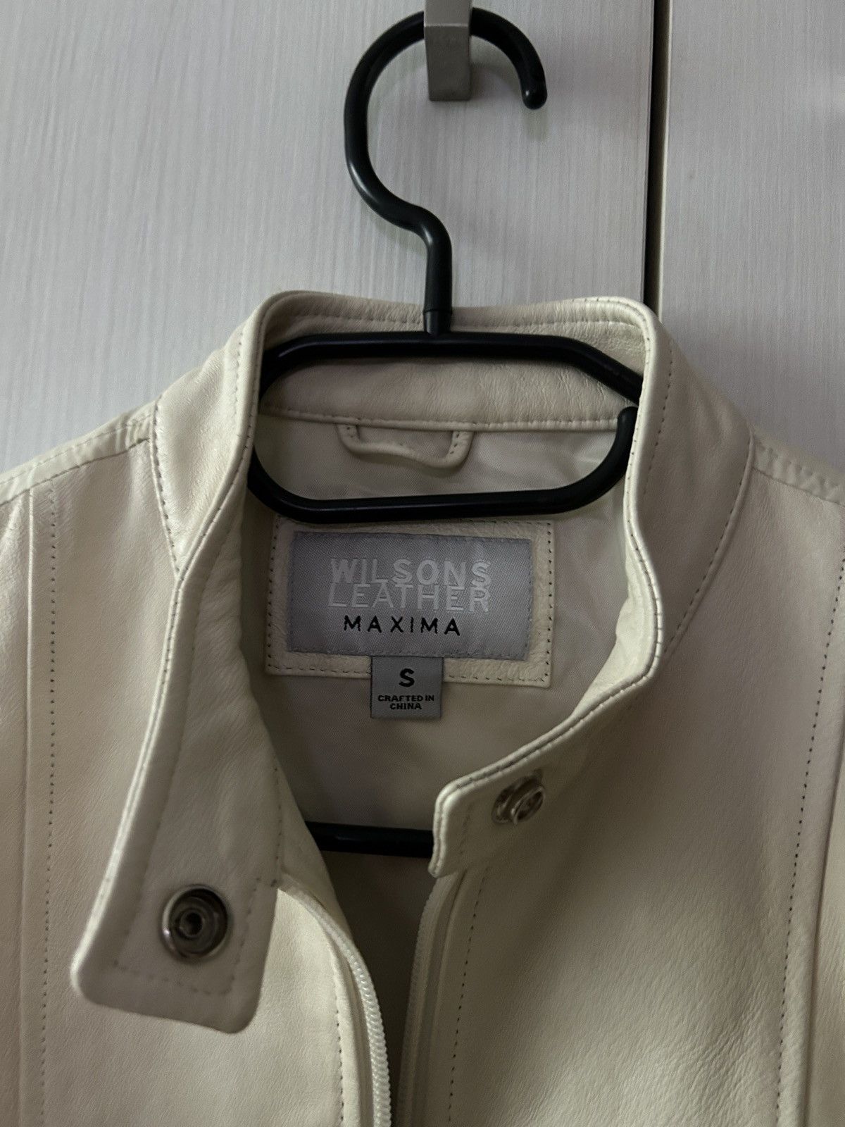 Vintage × Wilsons Leather Vintage Wilsons Leather Maxima white racing leather jacket Size S / US 4 / IT 40 - 3 Thumbnail