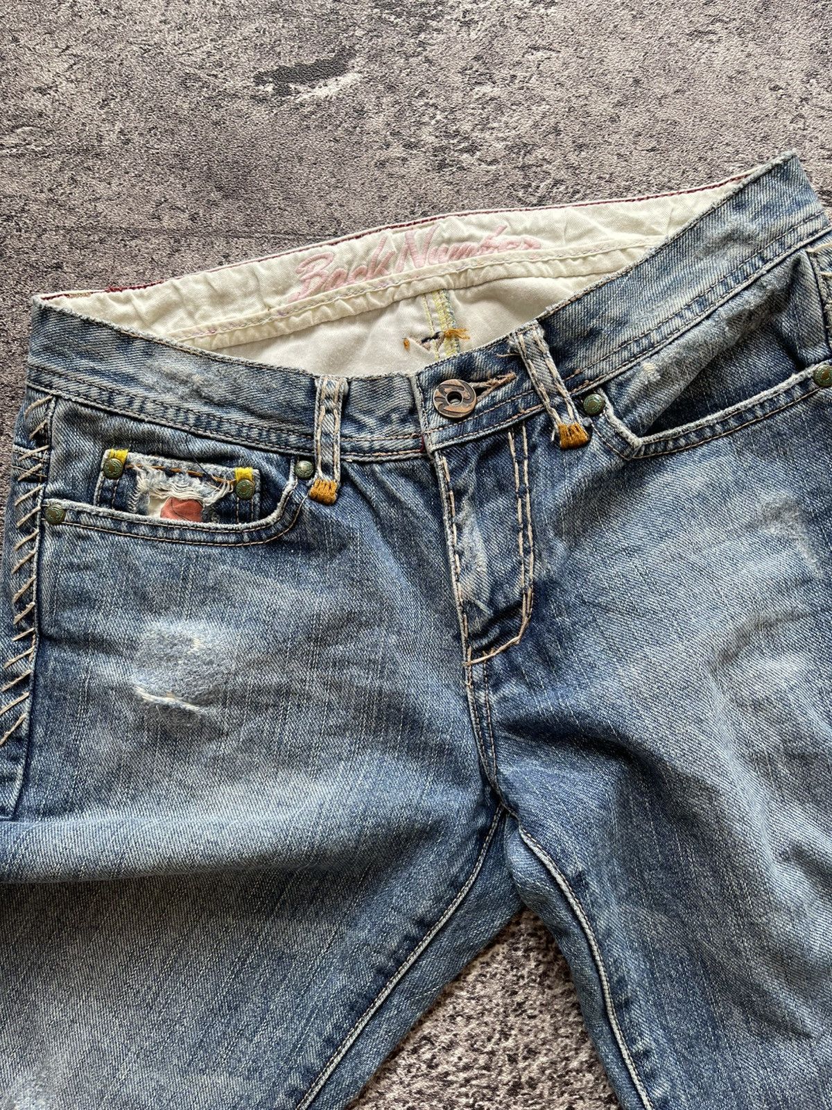 Japanese Brand Vintage Jepanese Brand Blue Faded Wash Style Flare Jeans Size 29" - 8 Thumbnail