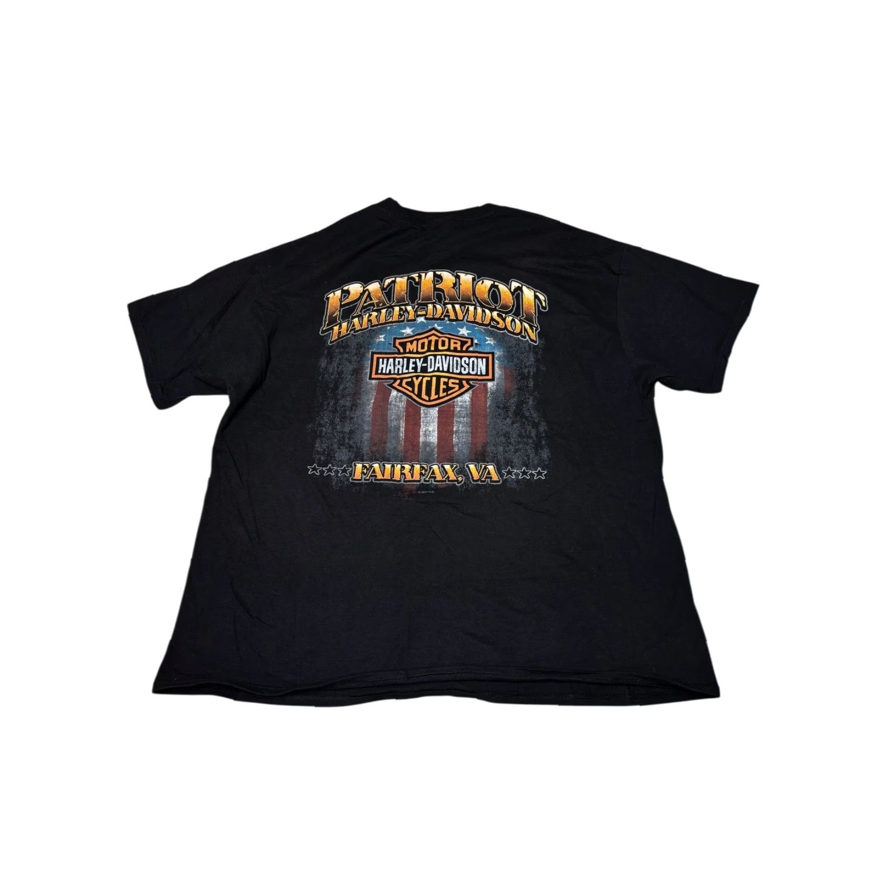 Harley Davidson Harley-Davidson Ride of the Patriots 2017 Graphic T-Shirt Mens XLarge Black Crew Neck Short Sleeve Jersey Cotton Size US XL / EU 56 / 4 - 4 Thumbnail