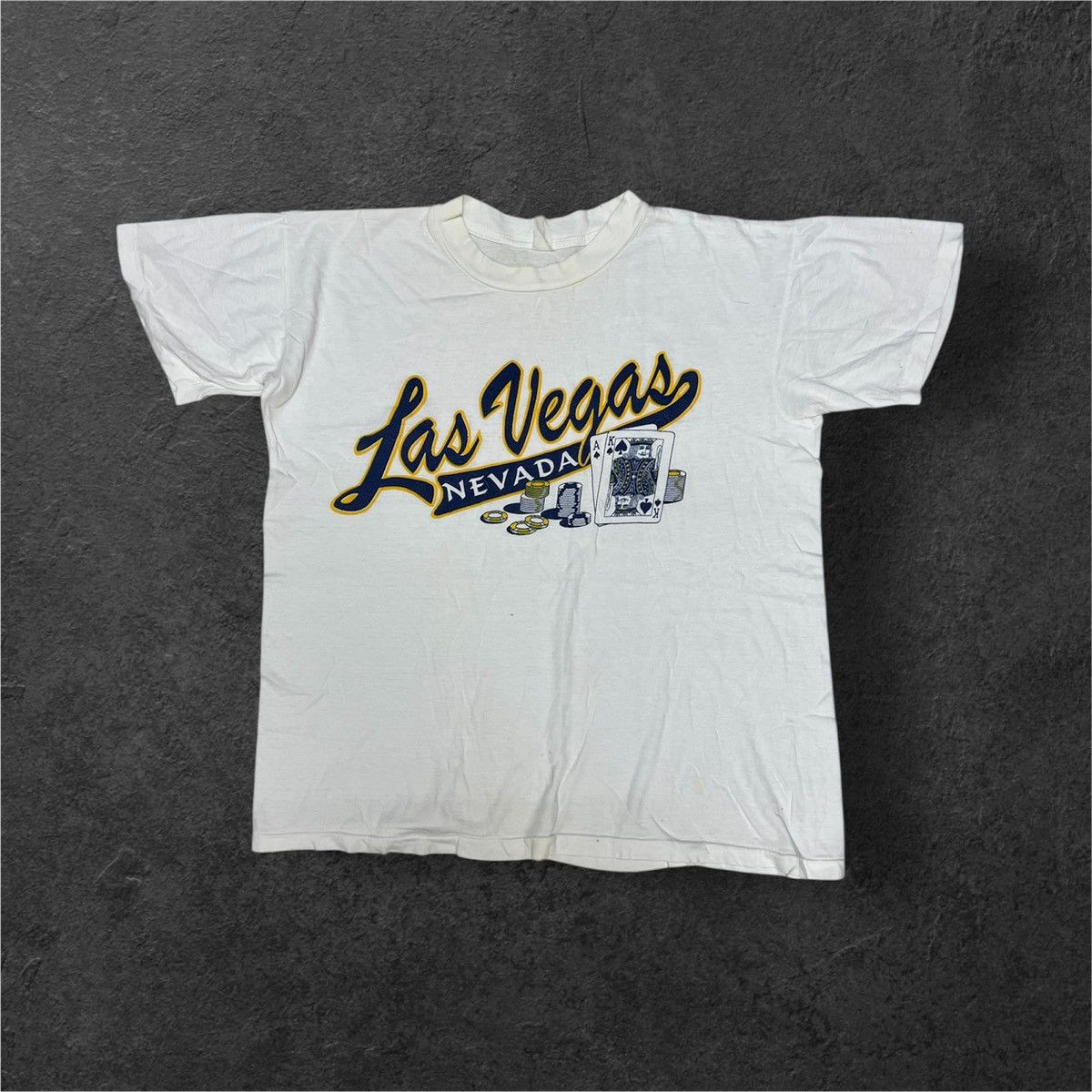Vintage Las Vegas Nevada Poker Single Stich Boxy Tshirt