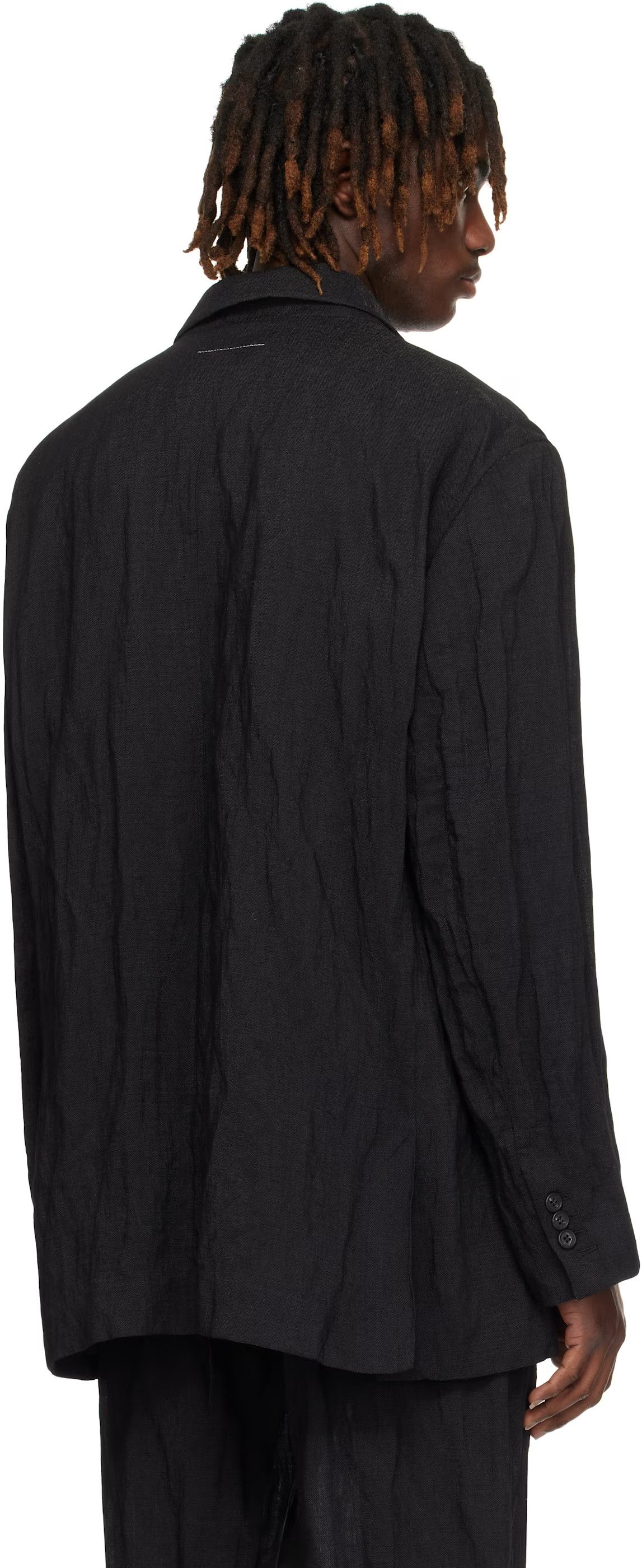 MM6 Metallic Crinkled Blazer Size US M / EU 48-50 / 2 - 8 Thumbnail