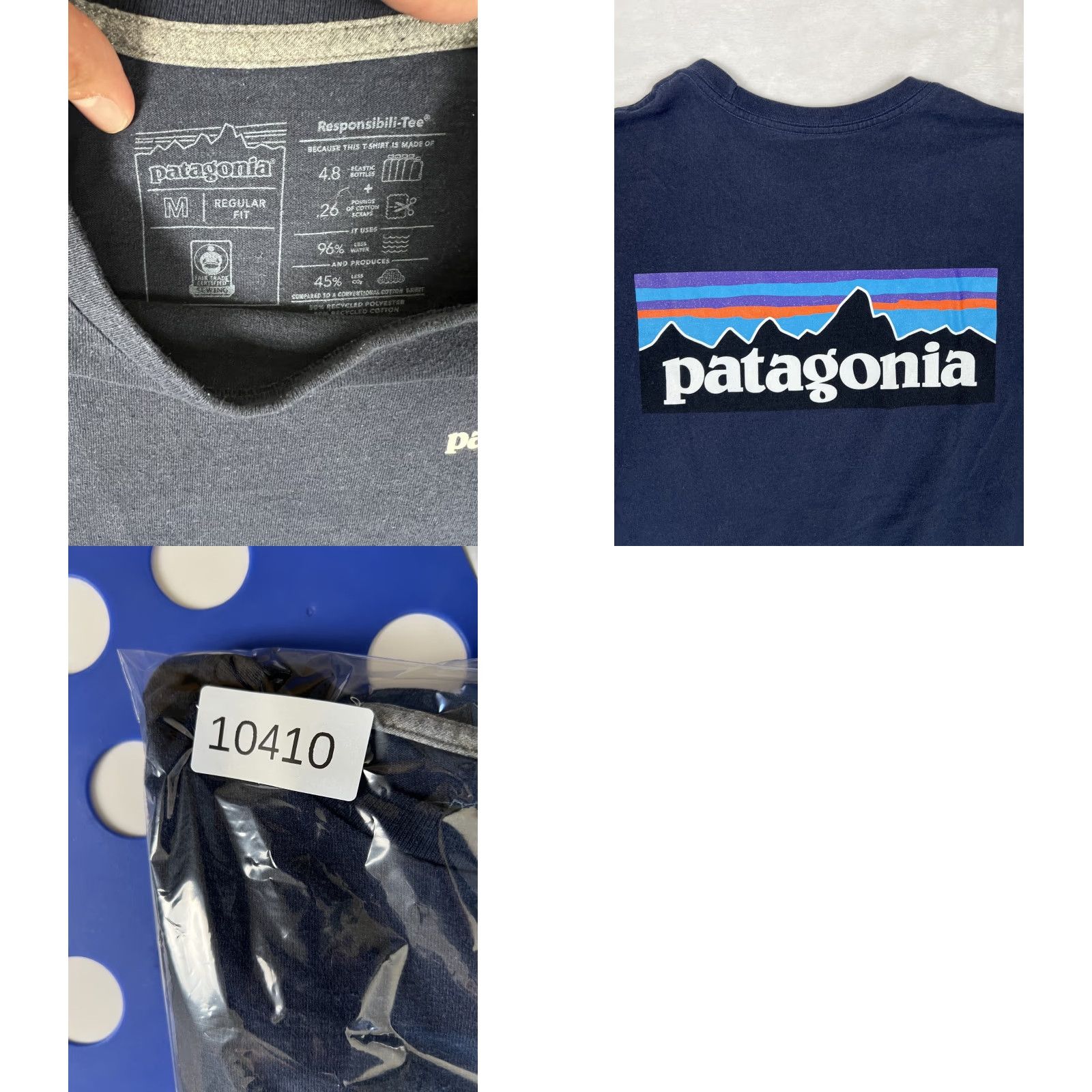 Patagonia Patagonia T-Shirt Men's P-6 Logo Responsibili-Tee Crew Neck Short Sleeve Size M Blue Size US M / EU 48-50 / 2 - 8 Thumbnail