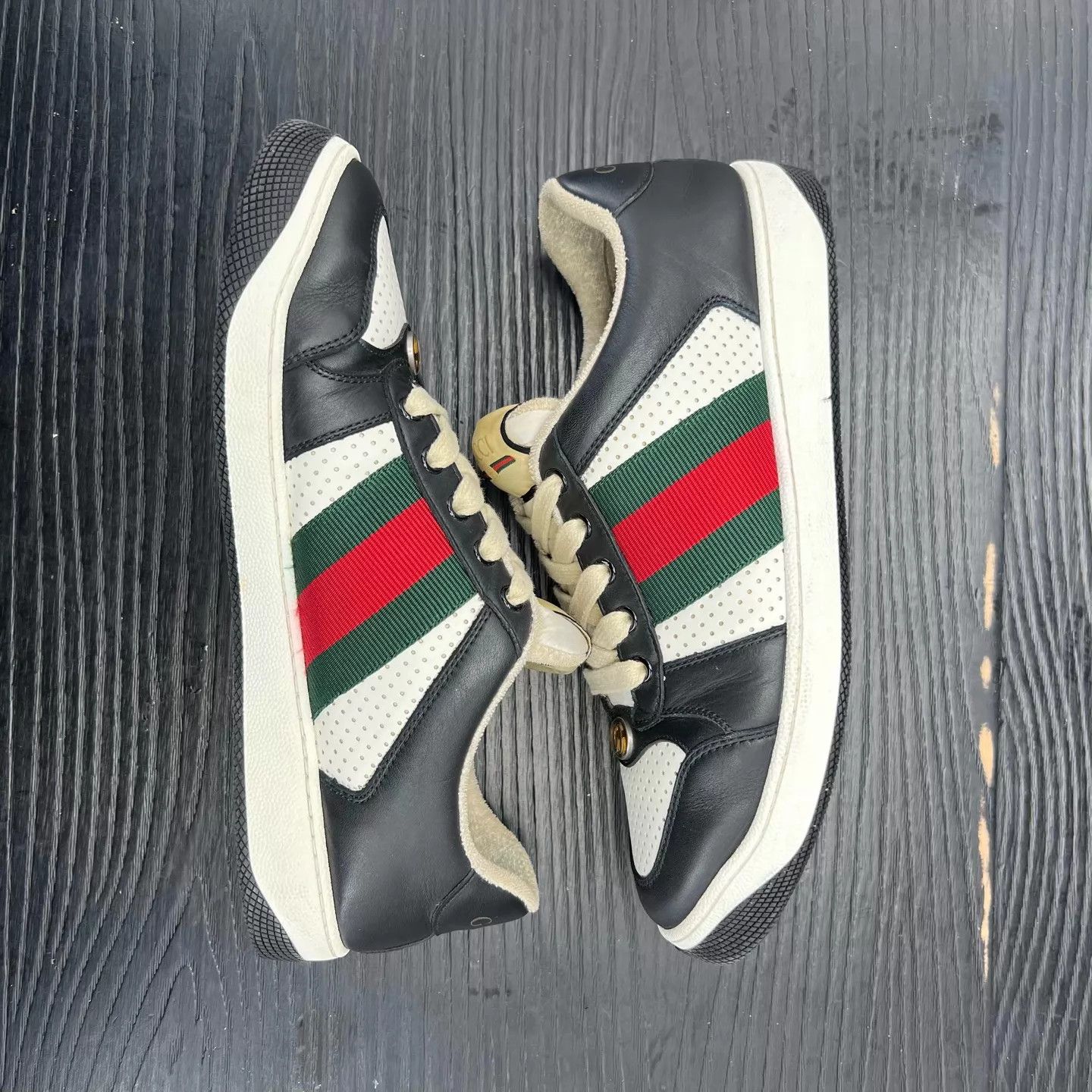 Gucci Gucci Rhyton Sneaker US 6 EUR 40 Black White Red Size US 7 / EU 40 - 2 Thumbnail