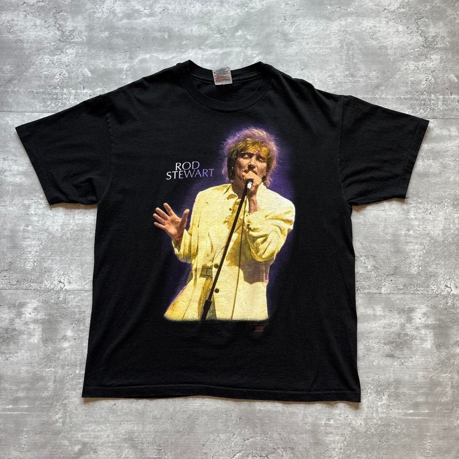 Hanes Vintage 1990s rod stewart tour Size US XL / EU 56 / 4 - 1 Thumbnail