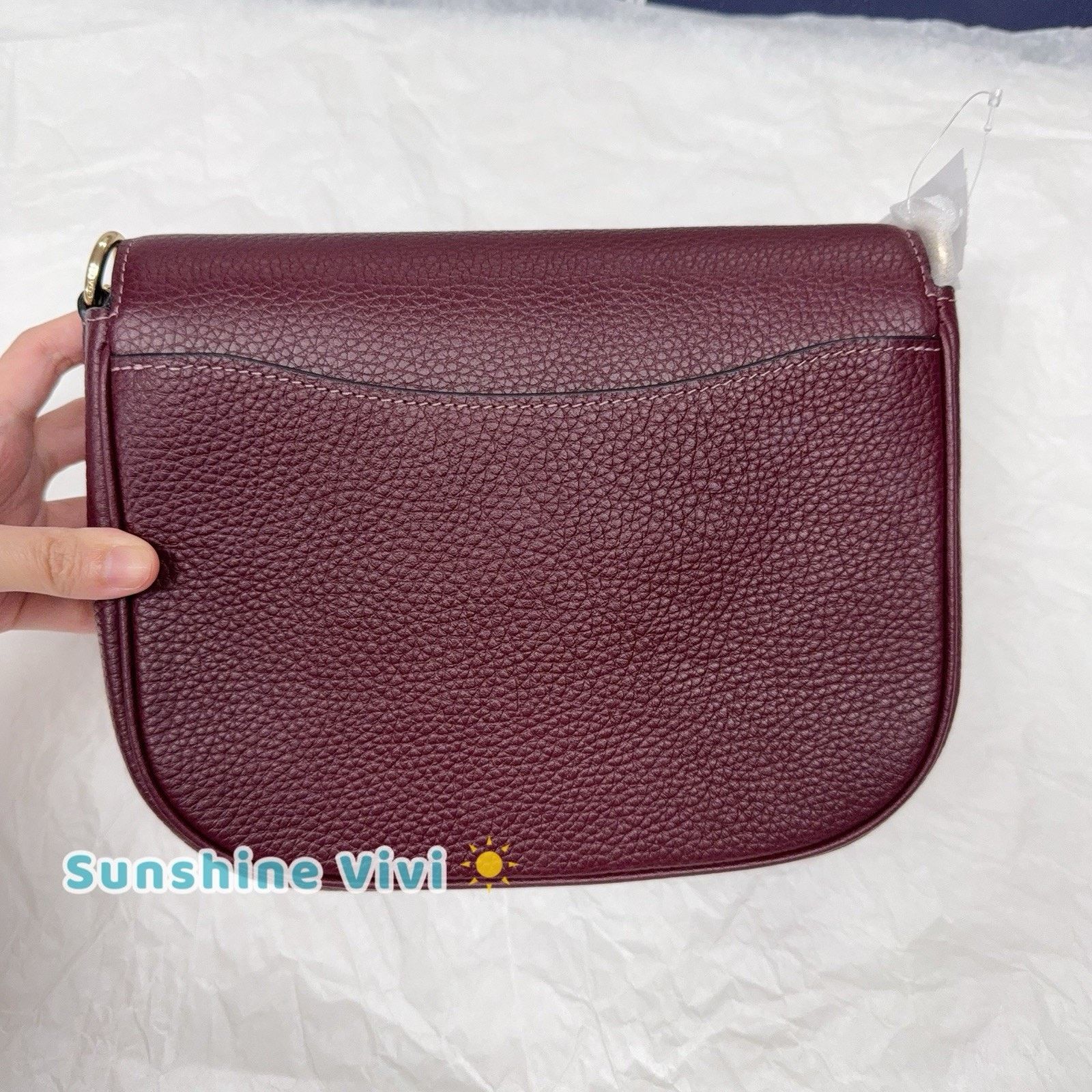 Coach NWT COACH Amelia Saddle Bag Shoulder Bag CP107 Gold/Merlot Size ONE SIZE - 3 Thumbnail