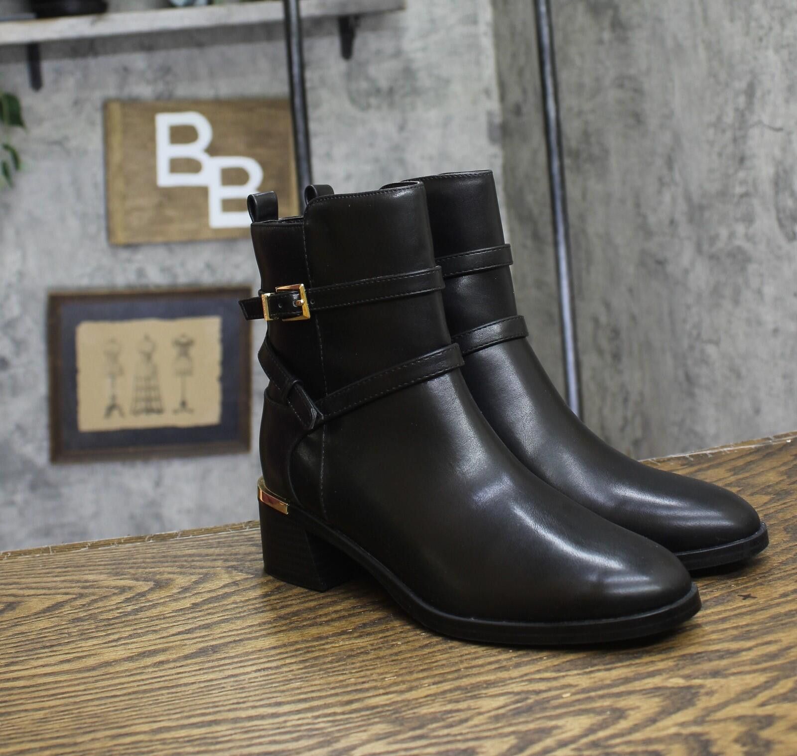 Calvin Klein Nwt Calvin Klein Womens Jasen Buckle Boots Kcjasen Black 6m Size US 6 / IT 36 - 1 Thumbnail