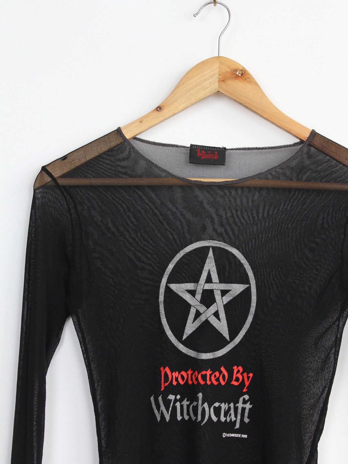 Band Tees × Japanese Brand × Vintage 2002 Protected By Witchcraft Vintage Pentagram Mesh Top Size ONE SIZE - 2 Thumbnail
