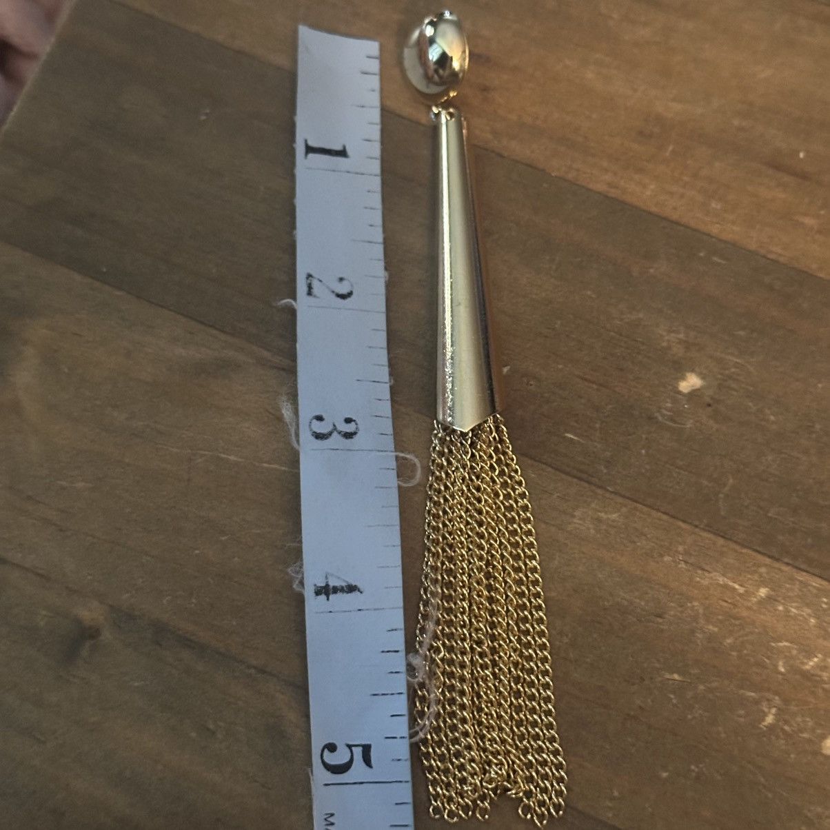 Other Long gold tone chain tassel earrings Size ONE SIZE - 2 Thumbnail