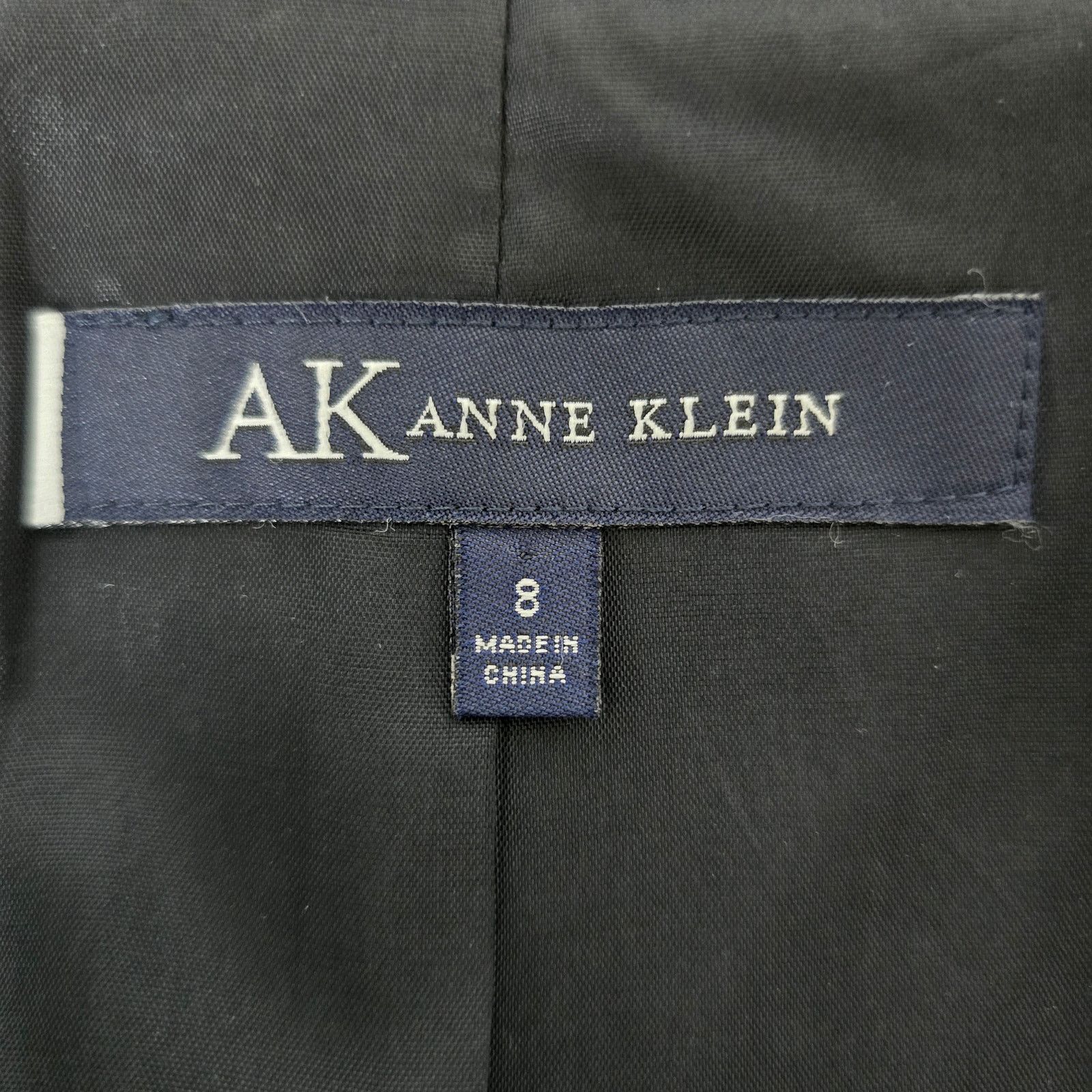 Anne Klein Anne Klein AK Herringbone Jacket Full Zip Women's 8 Wool Size M / US 6-8 / IT 42-44 - 11 Thumbnail