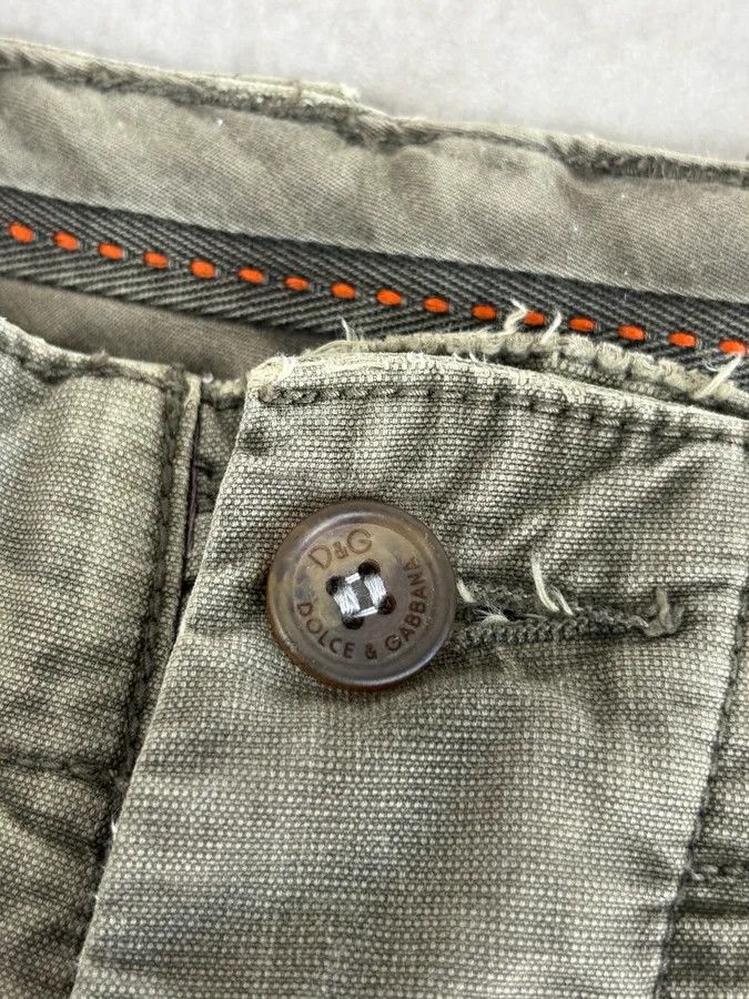 Dolce & Gabbana AW2004 Dolce & Gabbana Khaki Cargo Distressed Shorts Size US 32 / EU 48 - 8 Thumbnail