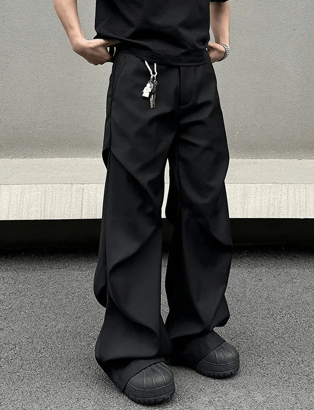 Japanese Brand × Vintage Outdoor retro cleanfit ruched pleated flared pants Size US 32 / EU 48 - 1 Thumbnail