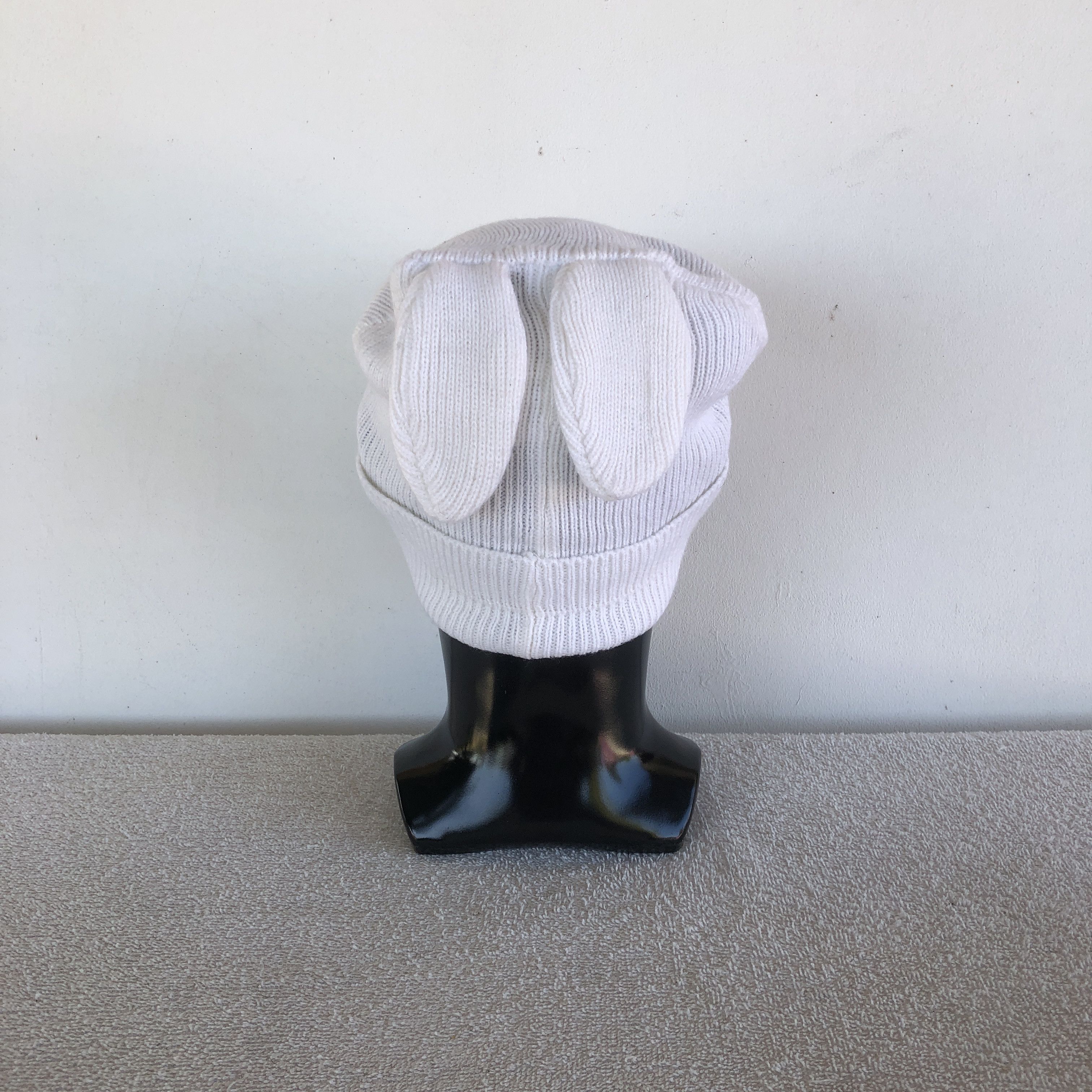 Japanese Brand Vintage Bunny Face Torn Beanie Snow Caps Hats Size ONE SIZE - 4 Thumbnail