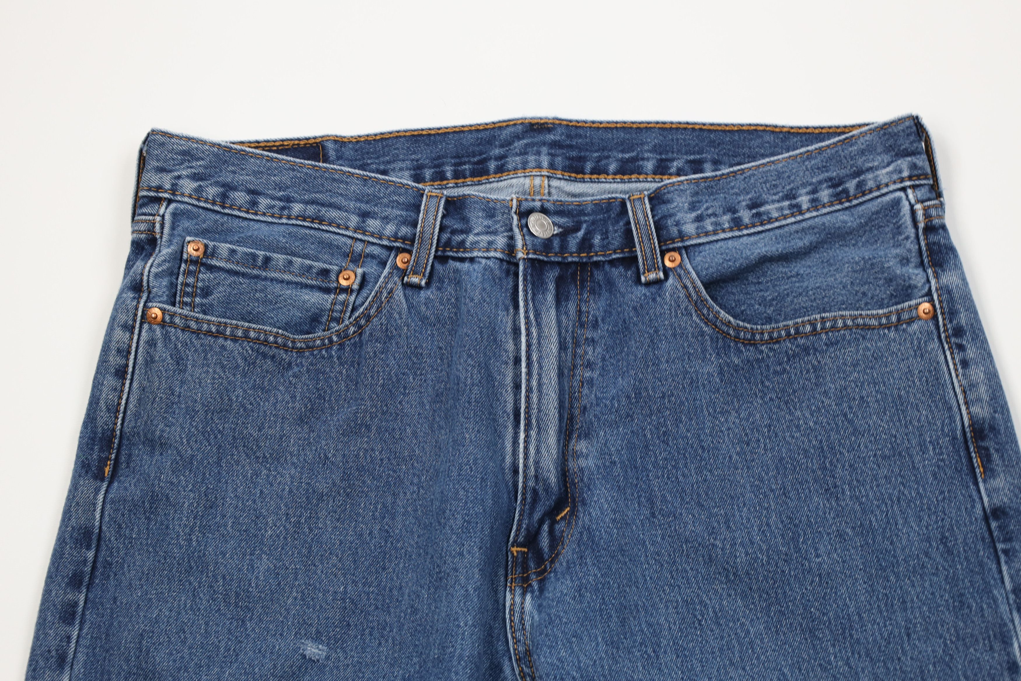 Levi's Vintage Y2K Levis 505 Fit Straight Leg Denim Jeans Blue Size US 36 / EU 52 - 2 Thumbnail