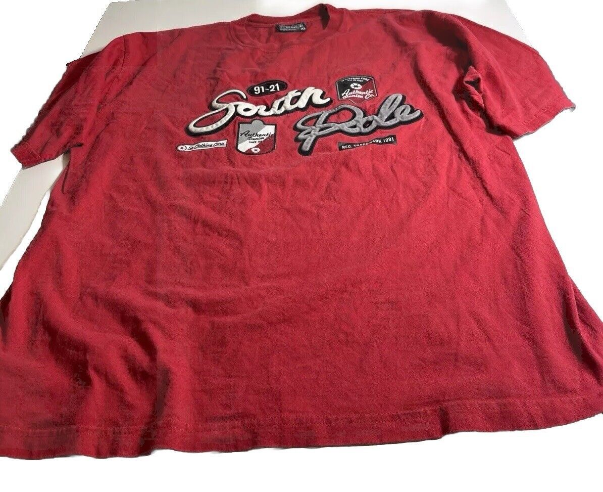Southpole × Vintage Southpole Mens XL Red T-shirt Y2K 100% Cotton USA AUTHENTIC Size US XL / EU 56 / 4 - 4 Thumbnail