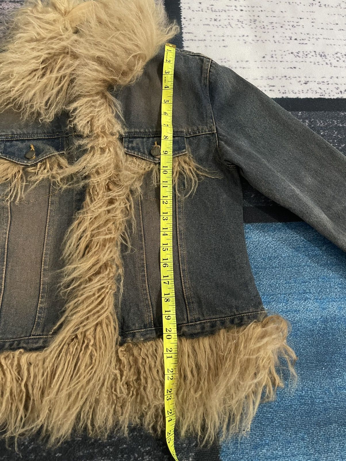 Japanese Brand Vintage Unbrand Faux Fur Collar Denim Jacket Size L / US 10 / IT 46 - 16 Thumbnail