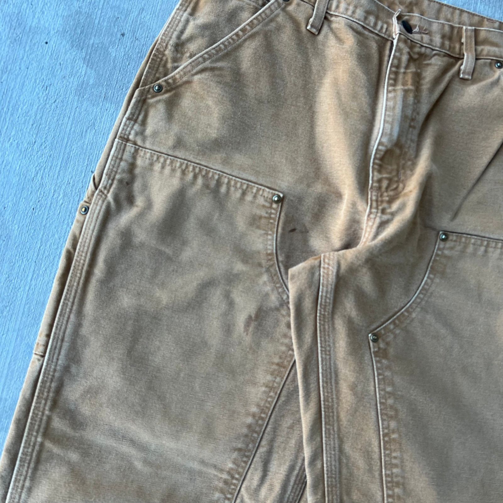 Carhartt × Vintage Vintage Y2K Carhartt brown double knee work carpenter pants Size US 31 - 4 Thumbnail