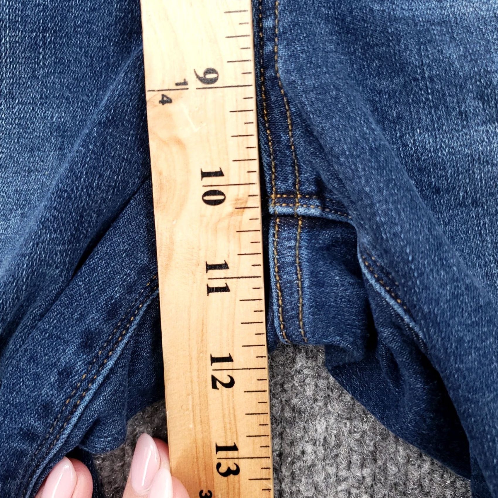 Spanx Spanx Jeans Women Medium Blue Mid Rise Stretch Jegging Dark Wash Denim Pull On Size 32" / US 10 / IT 46 - 5 Thumbnail