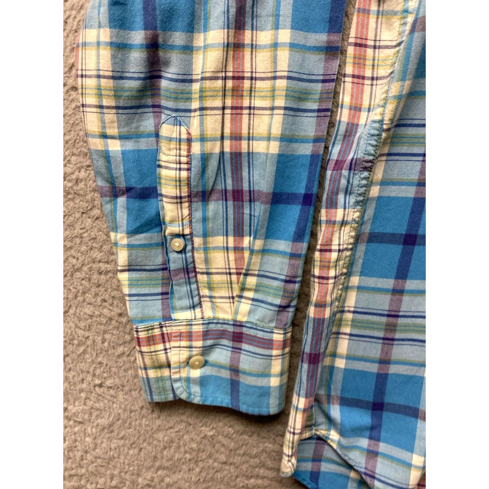 J.Crew J.CREW Button-Up Shirt Men XL Turquoise Plaid Cotton Spandex Slim Pocket Button-Down Crew Size US XL / EU 56 / 4 - 7 Thumbnail