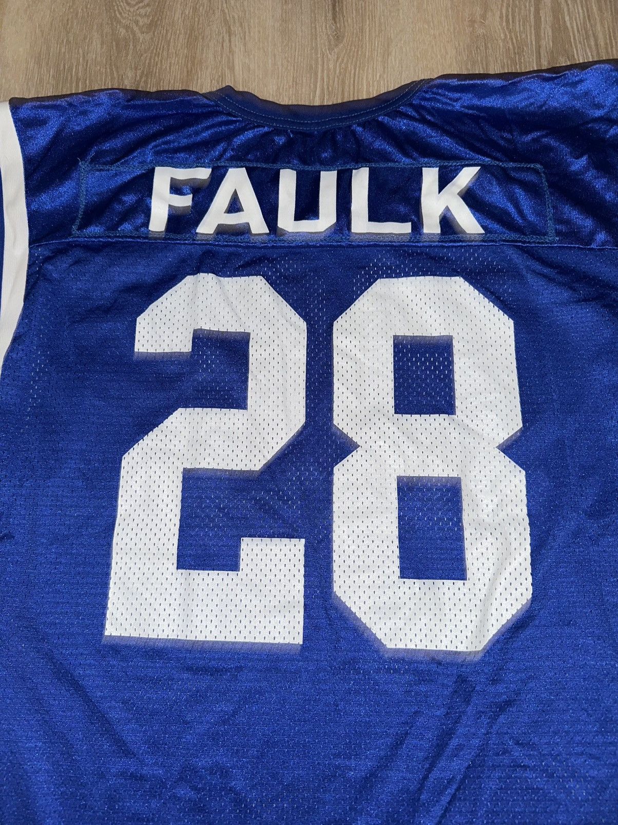 NFL × Vintage × Wilson Vintage Marshall Faulk Indianapolis Colts Wilson Jersey Size US XL / EU 56 / 4 - 4 Thumbnail