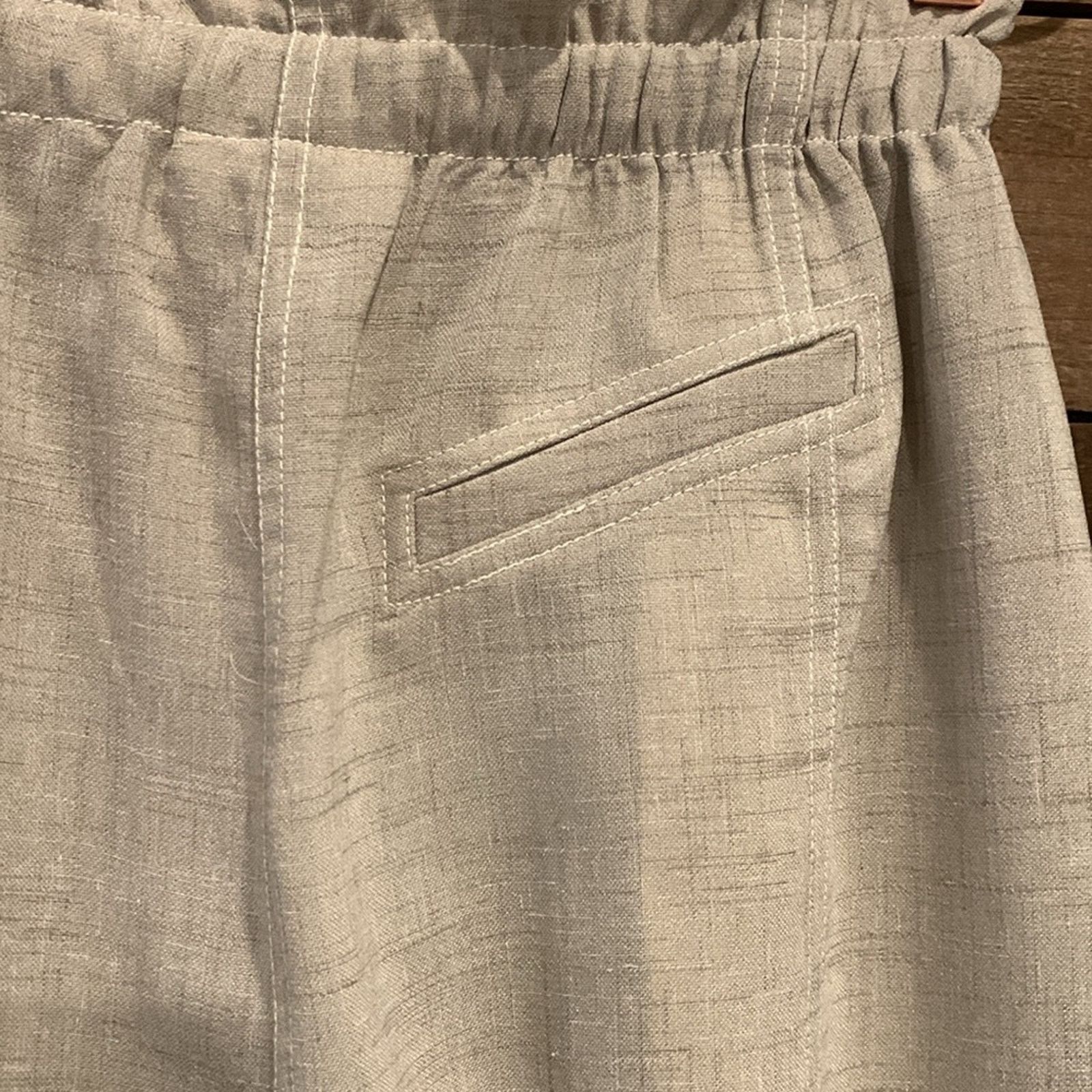 Ganni Ganni Women's Beige Loose Fit Trousers Pants Size 26" / US 2 / IT 38 - 6 Thumbnail