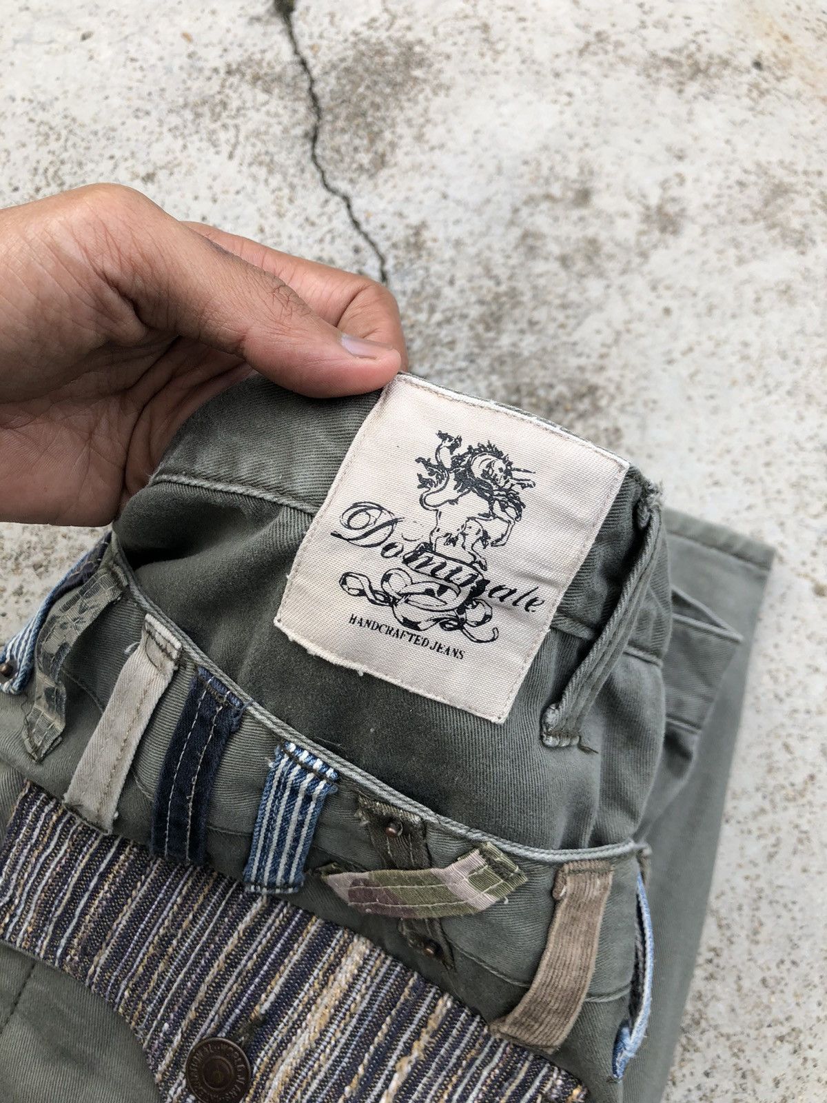 Japanese Brand DOUBLE WAIST GREEN ARMY PANT BY DOMINATE Size US 30 / EU 46 - 4 Thumbnail
