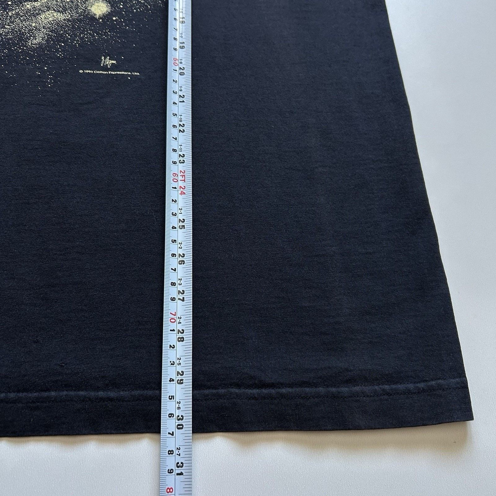 Vintage Vintage 90s Albert Einstein Galaxy T-Shirt XL Faded Black Size US XL / EU 56 / 4 - 7 Thumbnail