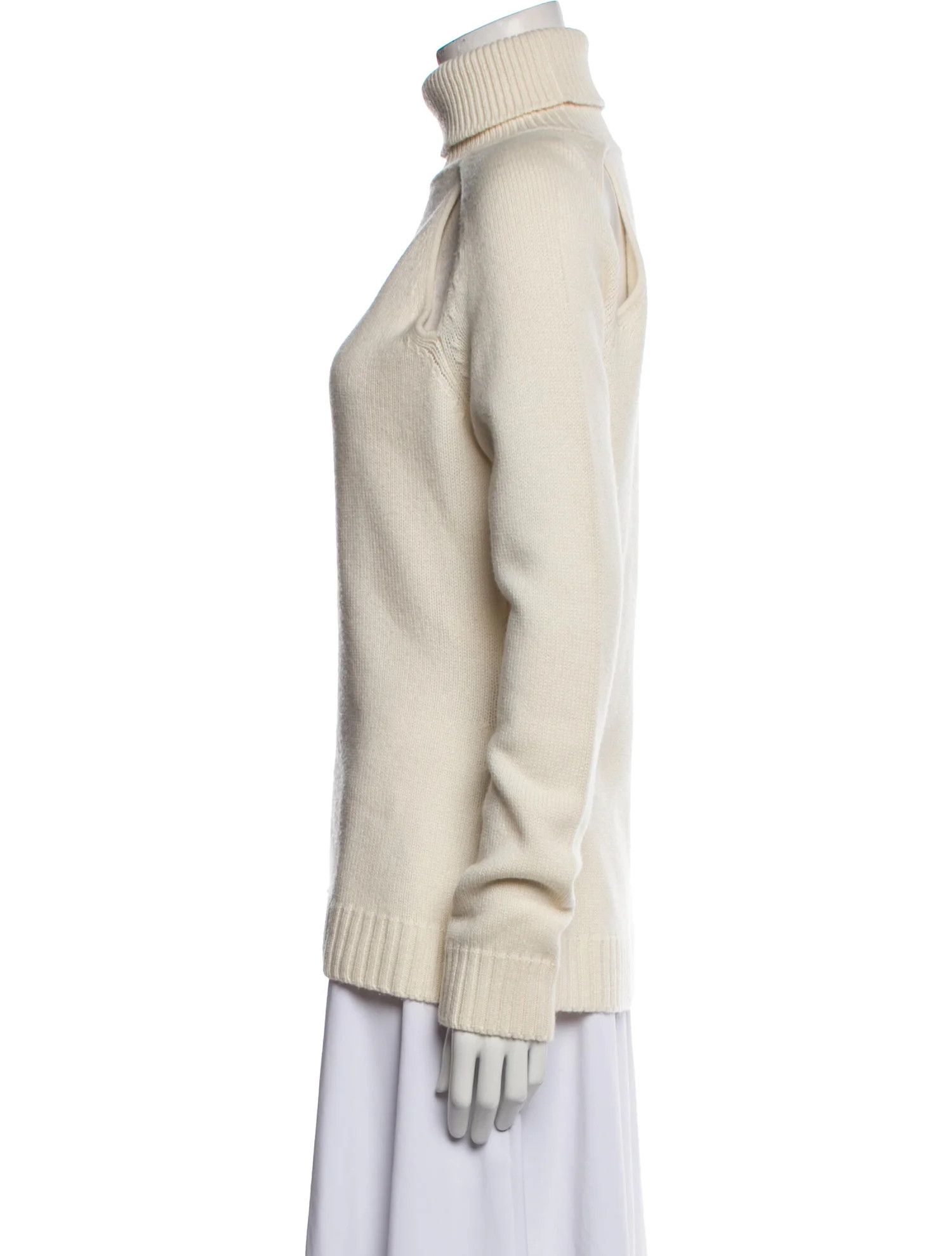 Tom Ford o1loc1c0724 MAK899 Rollneck Sweater in White Size XXS / US 00 / IT 34 - 2 Thumbnail
