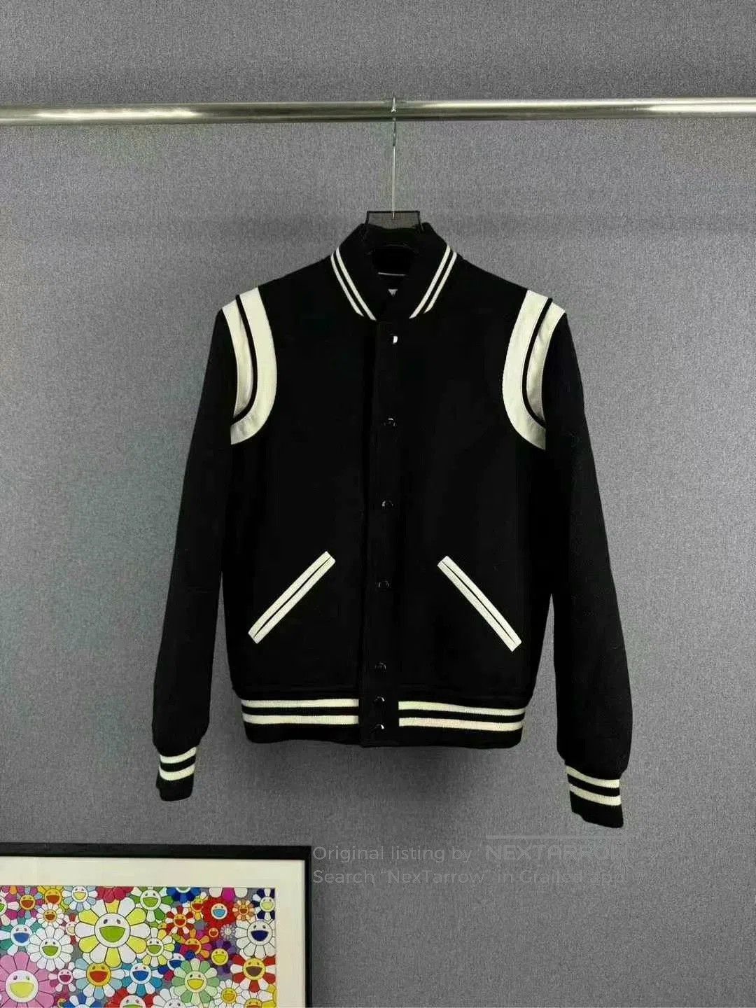 Saint Laurent Paris saint laurent black and white baseball jacket. Size US L / EU 52-54 / 3 - 1 Thumbnail